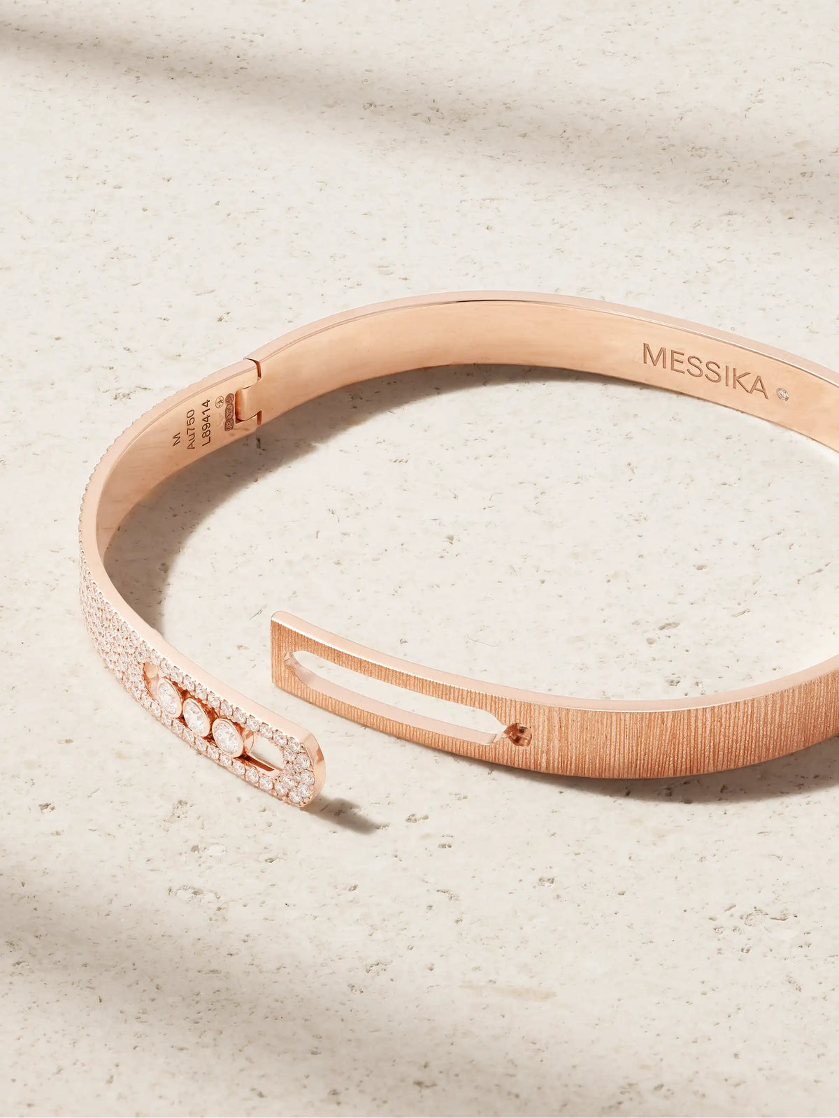 Move Noa Ciselé 18-karat Rose Gold Diamond Bangle