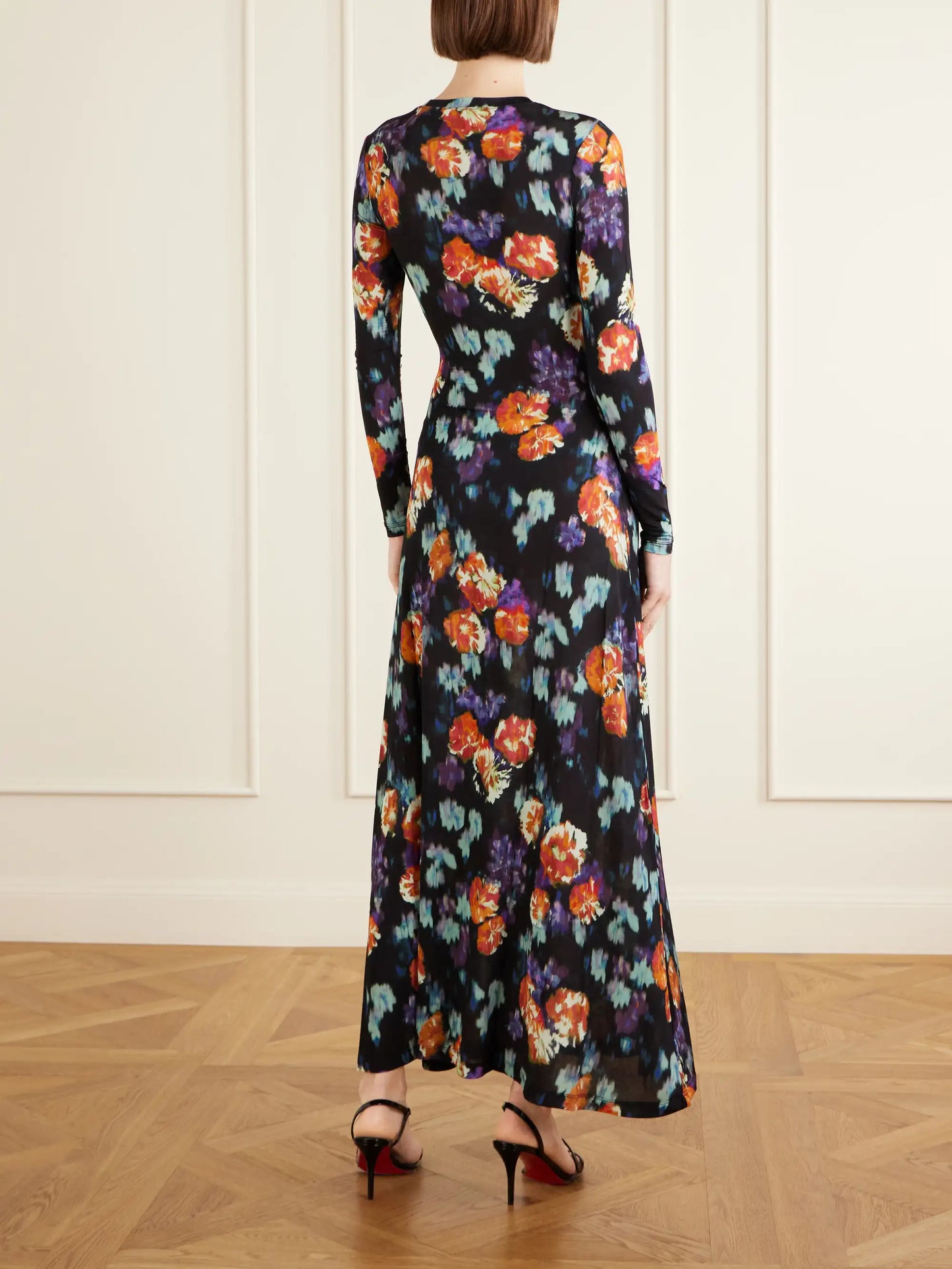 Amari Floral-print Jersey Maxi Dress