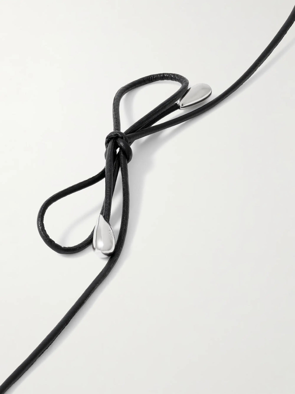 Medium Full Moon Cord, Quartz And Silver Necklace