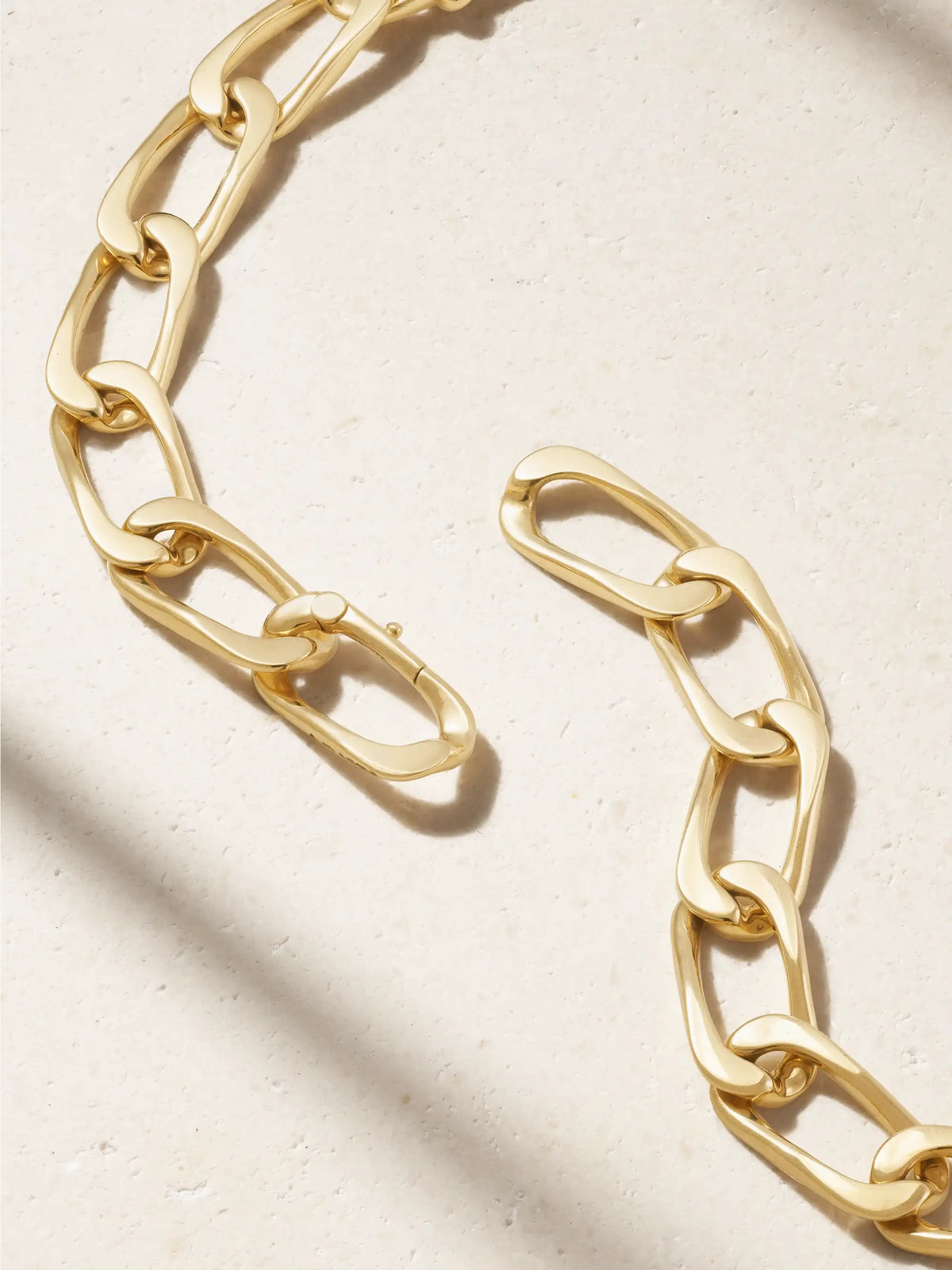 Pierced Curb 18-karat Gold Necklace