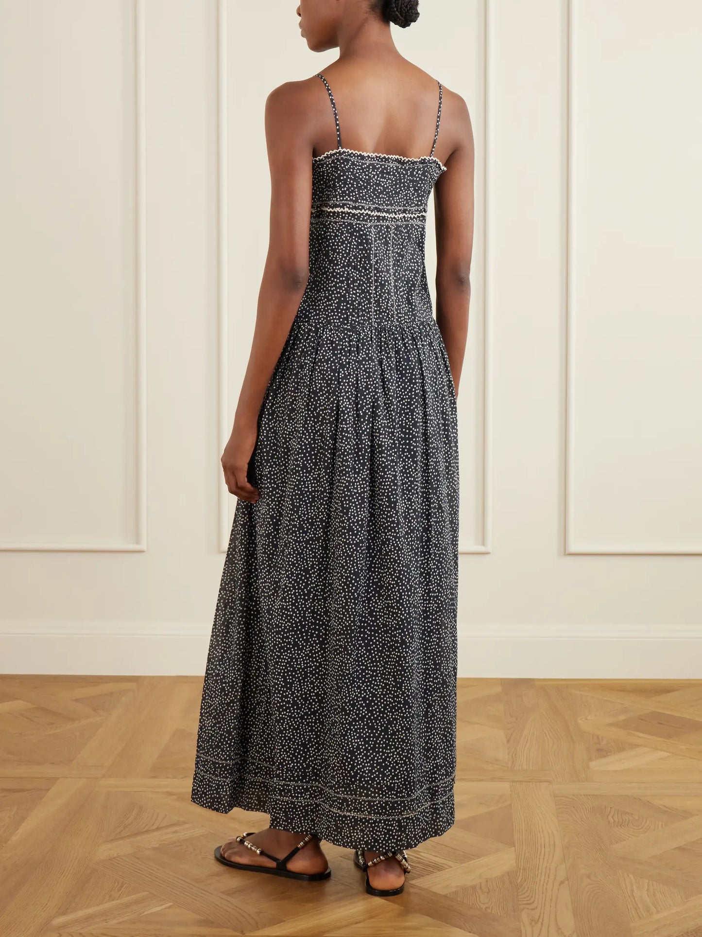 Demy Printed Cotton Midi Dress