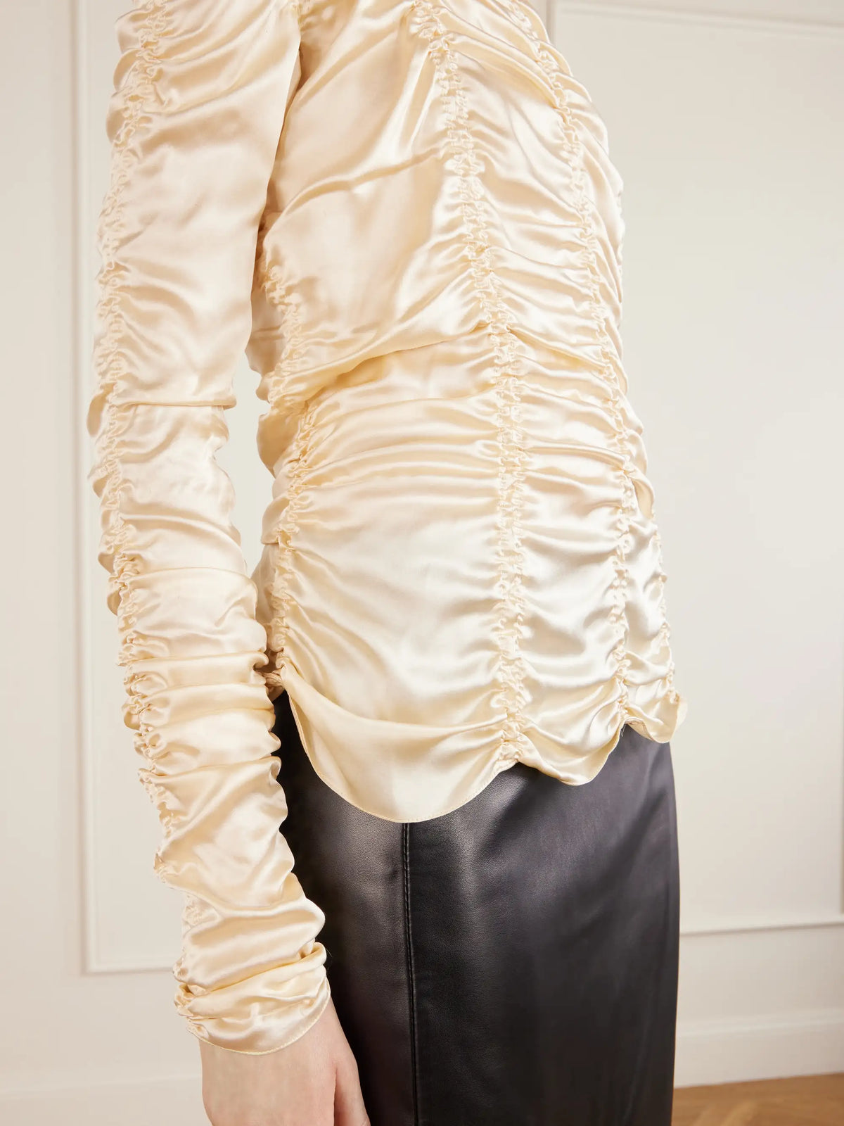 Rory Ruched Silk Top