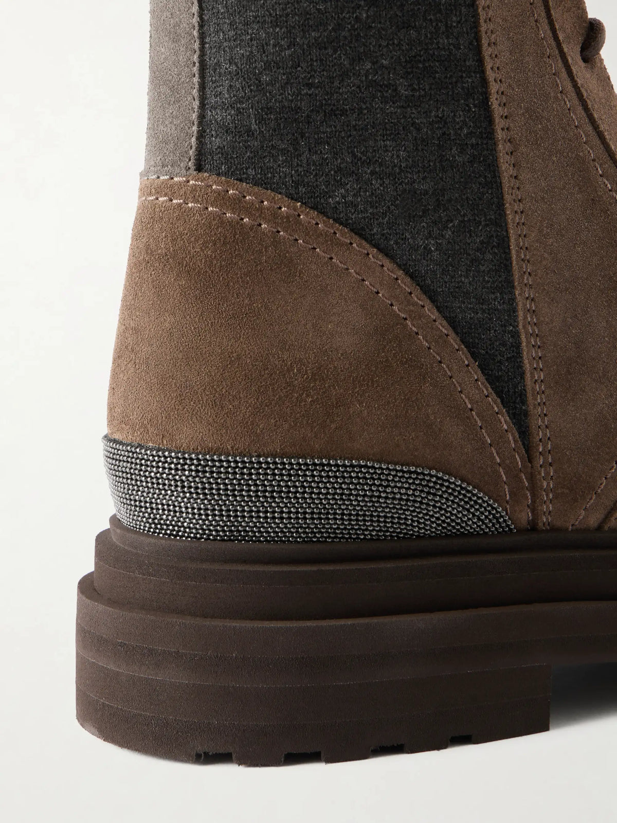 Suede Ankle Combat Boots