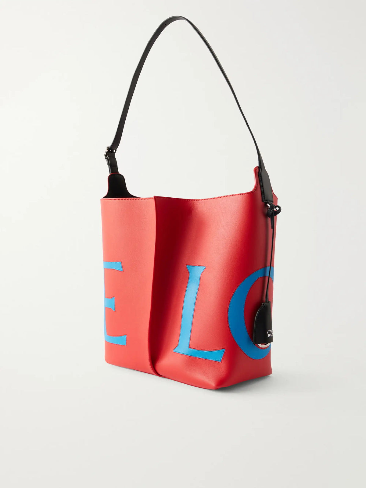 Bilbao Large Pleated Printed Leather Shoulder Bag
