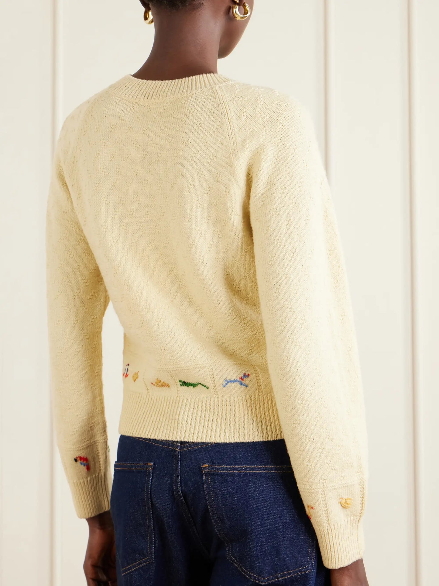 Zoologist Embroidered Merino Wool And Alpaca-blend Cardigan
