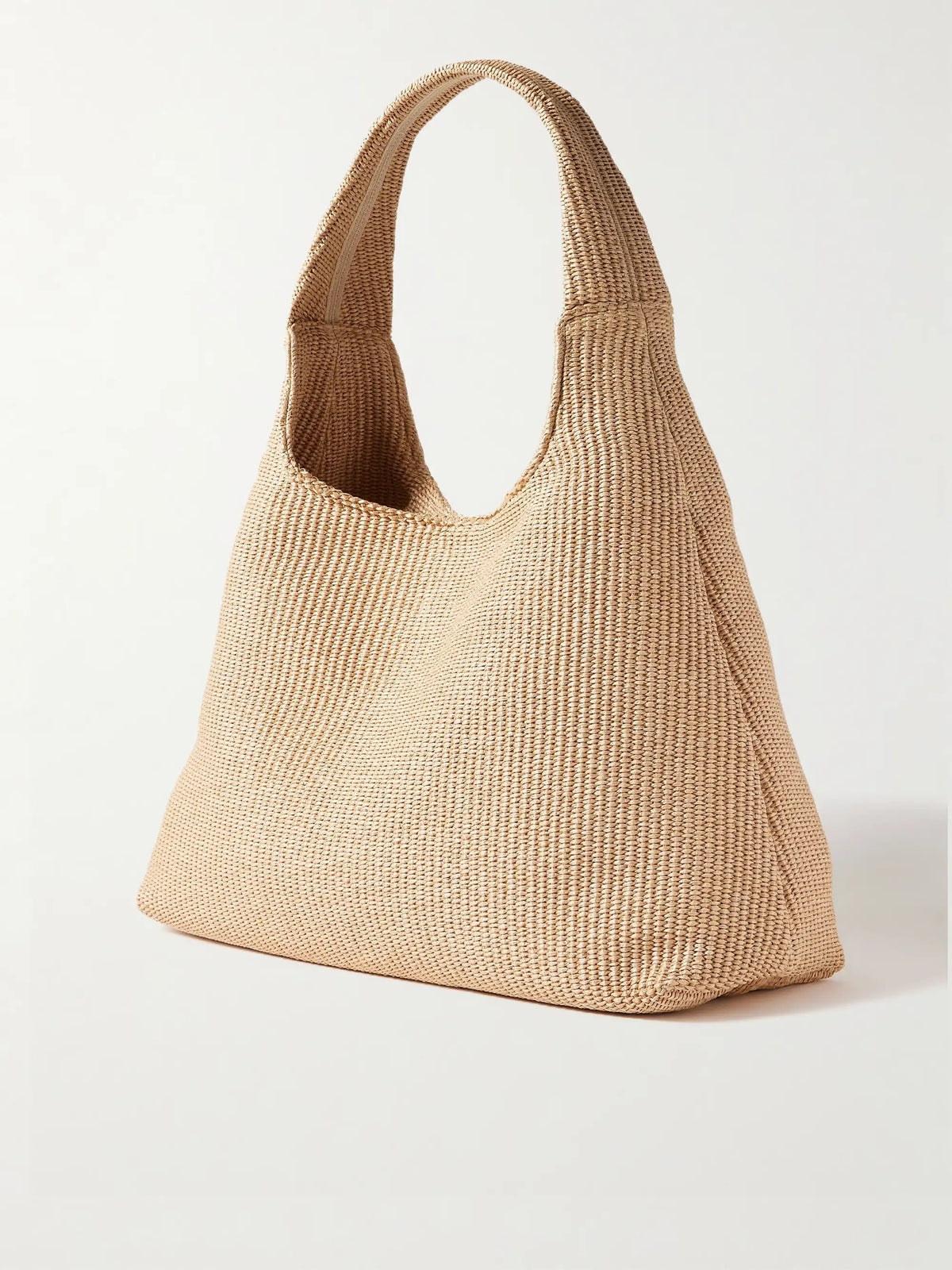 Embroidered Raffia Tote
