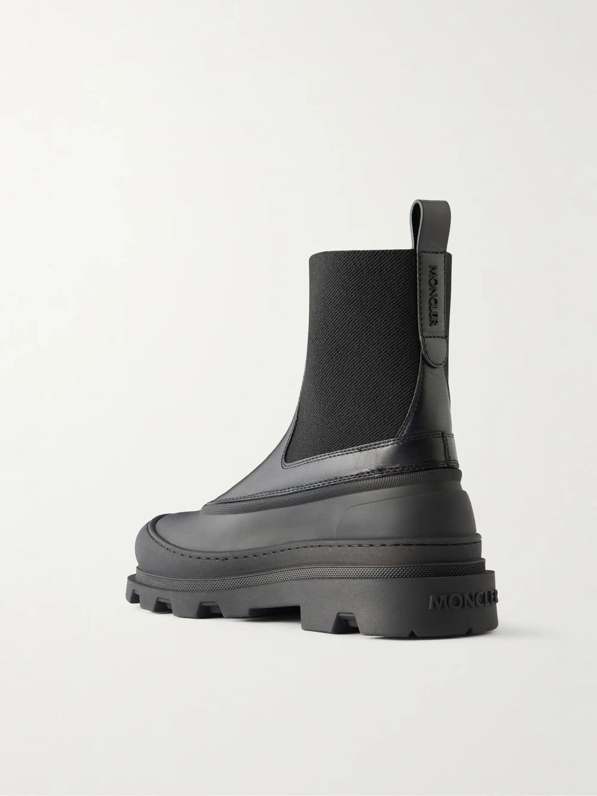 Vera Edge Rubber-trimmed Leather Ankle Boots