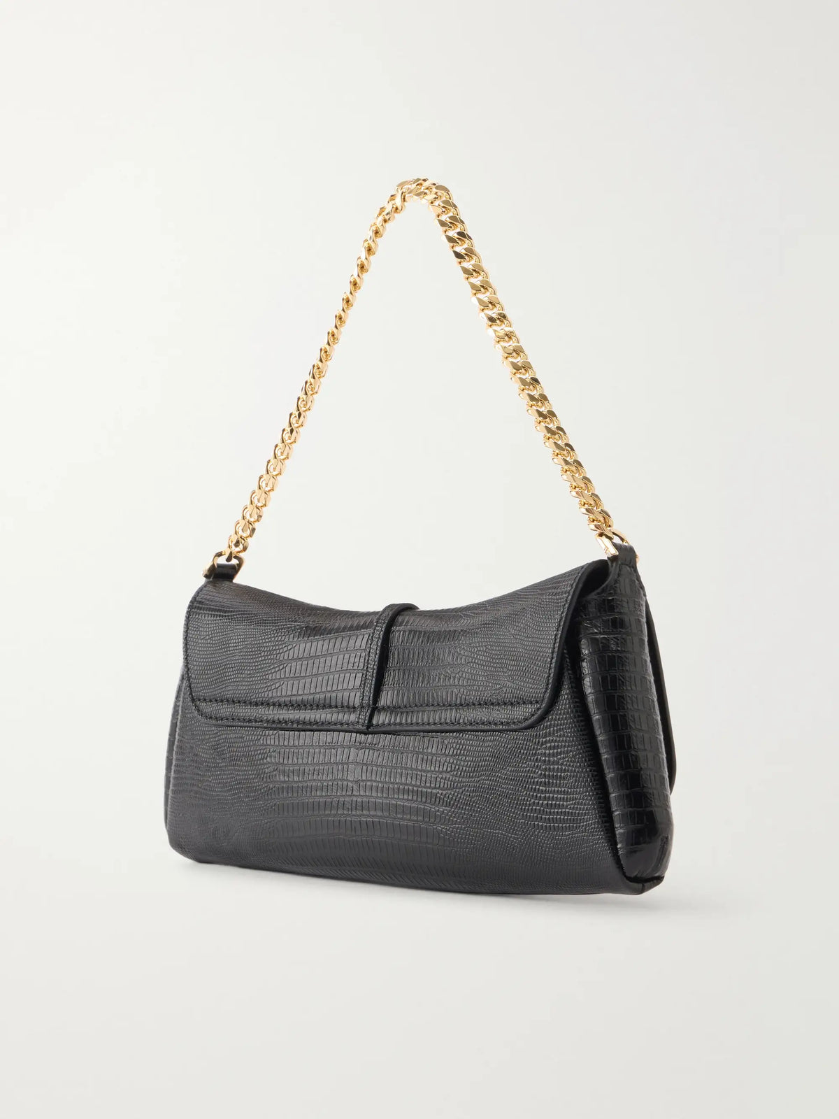 Balmain Metropolis Lizard-effect Leather Shoulder Bag