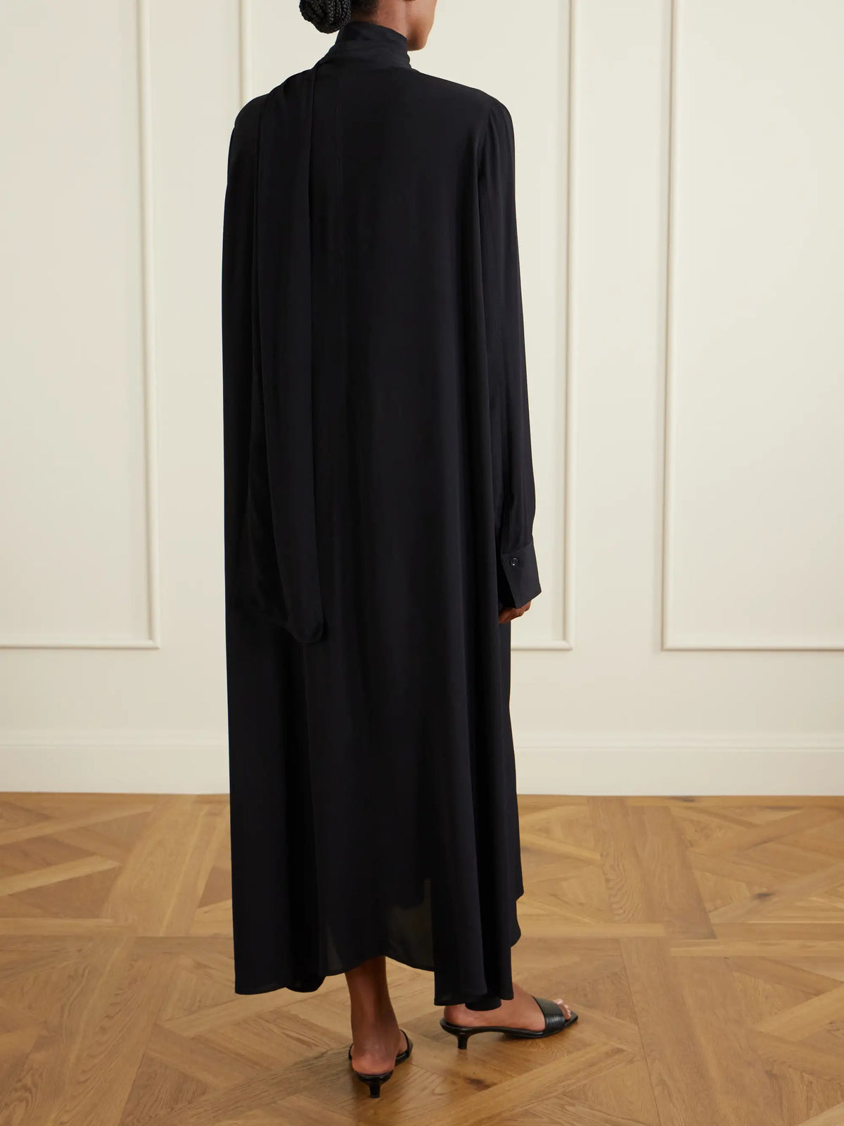 Tie-detailed Woven Maxi Dress