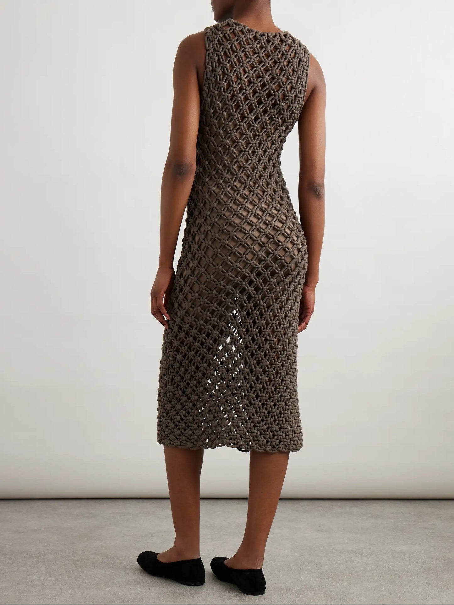 Macramé Cotton-blend Midi Dress