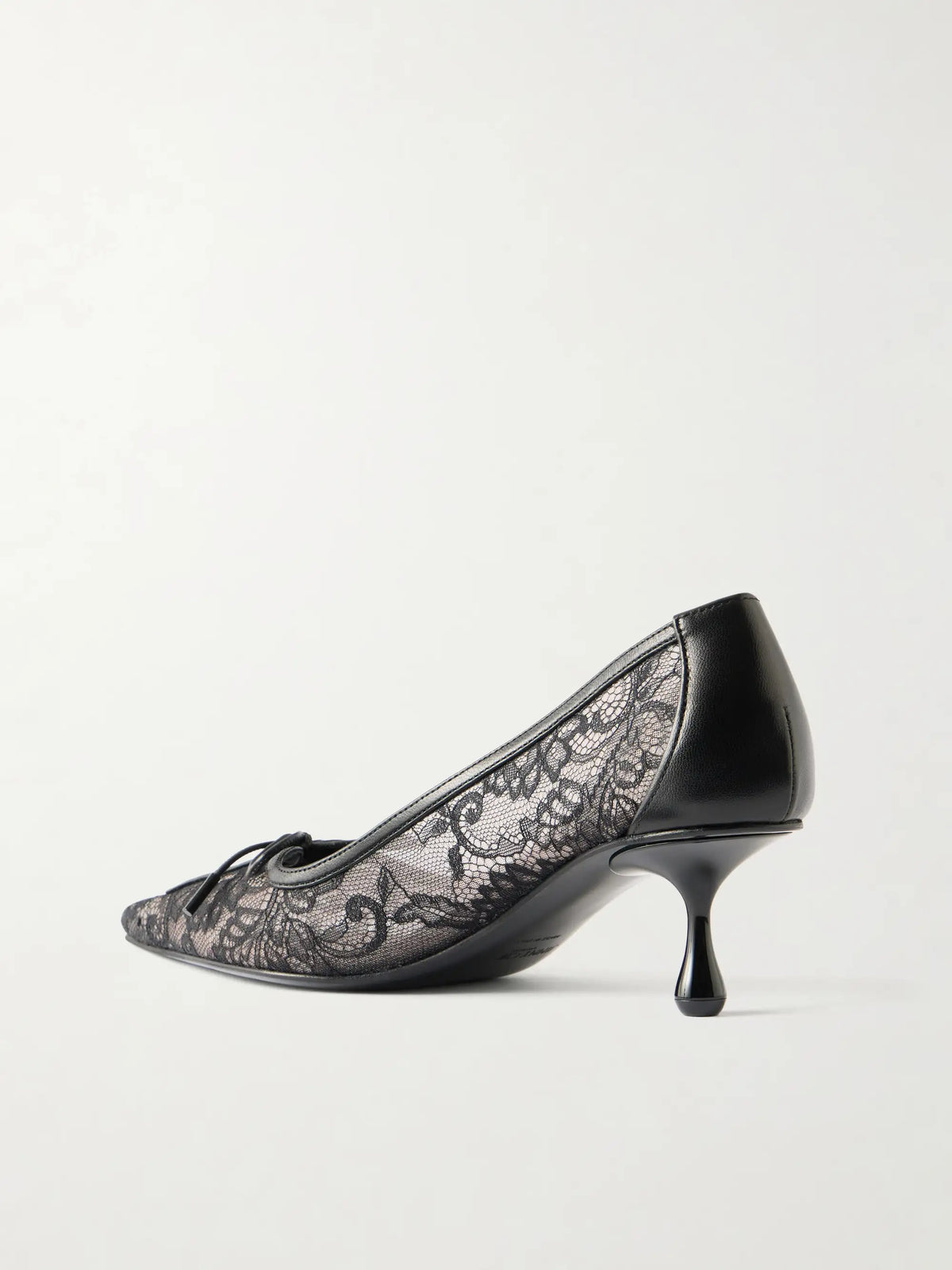 Scarlett 50 Leather-trimmed Lace Pumps