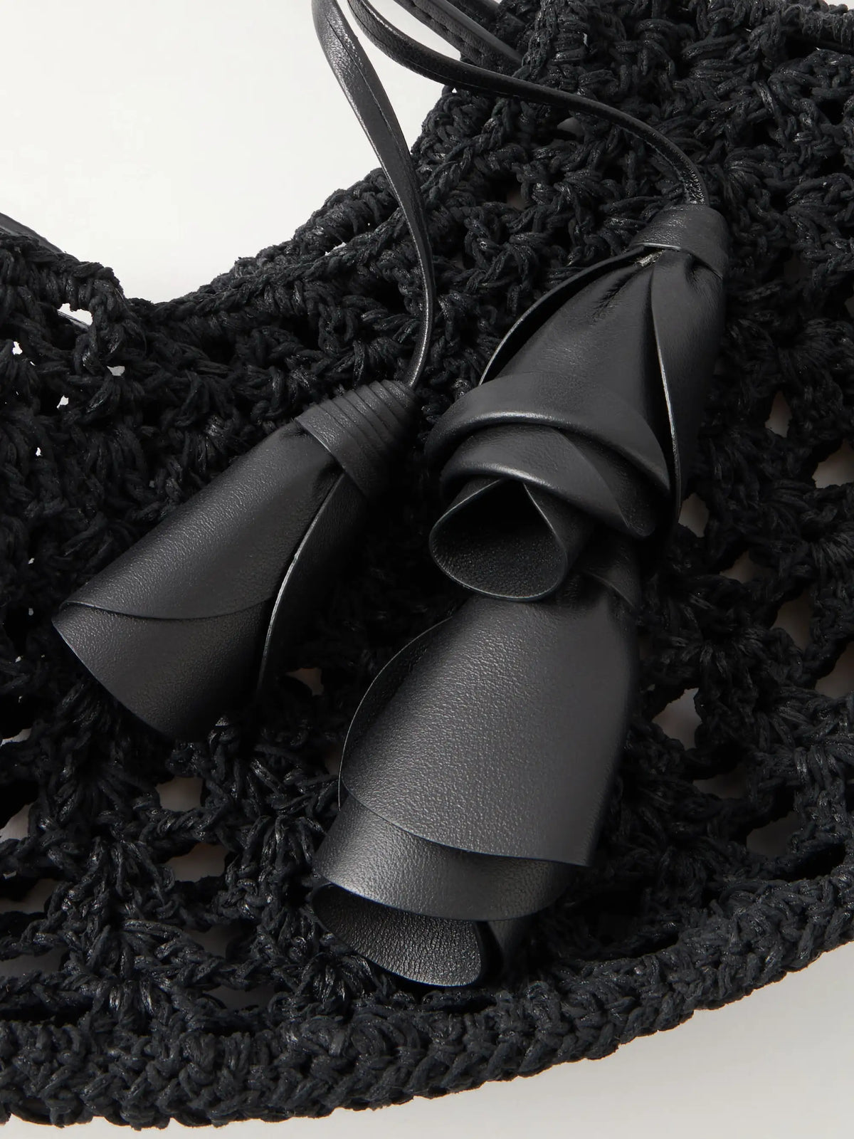 Maya Crocheted Leather Tote