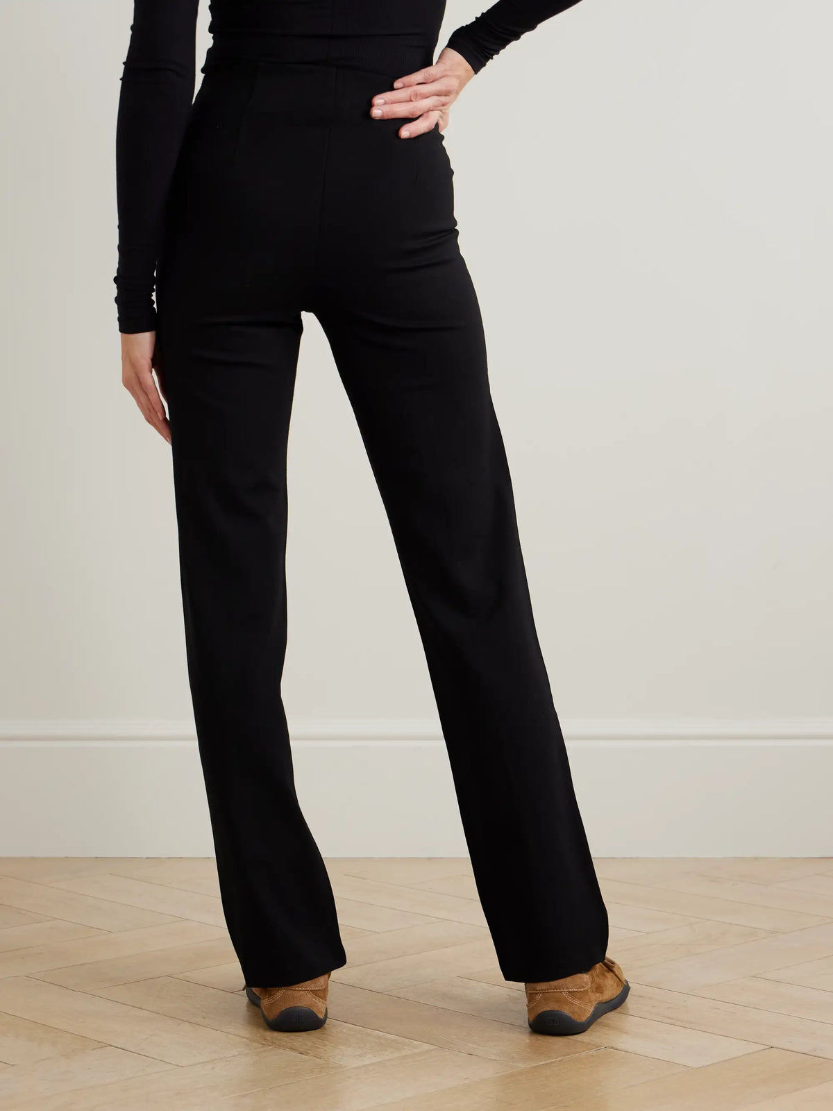 Baselayers Mid-rise Cropped Kick Flare Pants - Obsidian