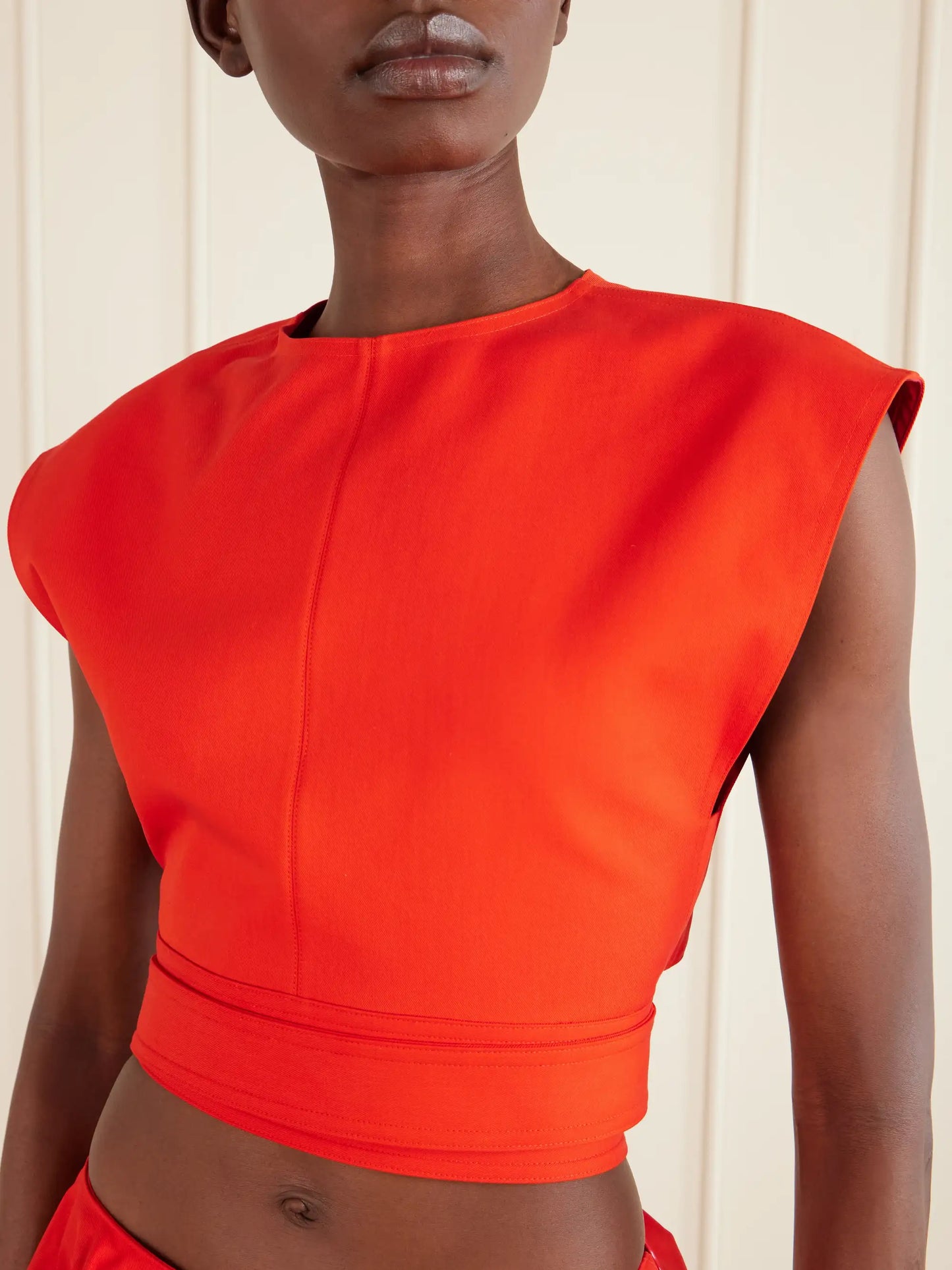 Cropped Cotton-poplin Top