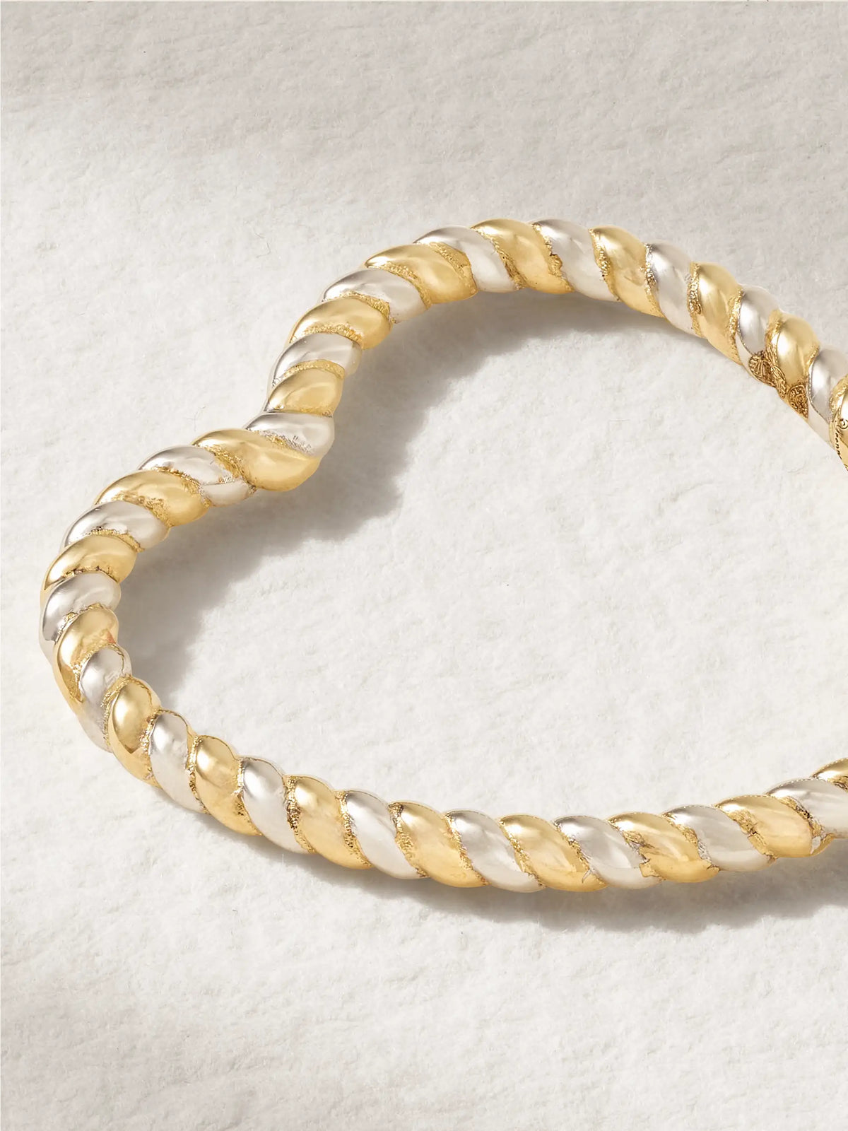 9-karat White And Yellow Gold Ring