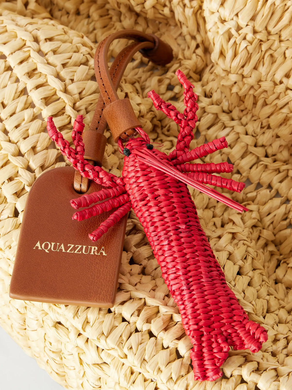 Paradise Mini Leather-trimmed Raffia Bag