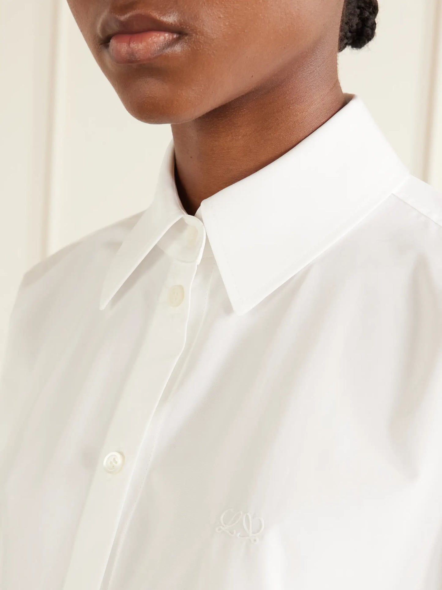 Logo-embroidered Cotton-poplin Shirt