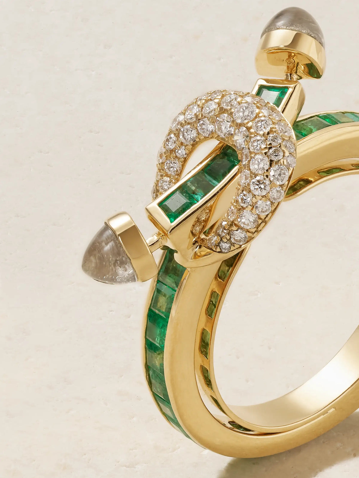 Chakra 18-karat Gold Multi-stone Ring