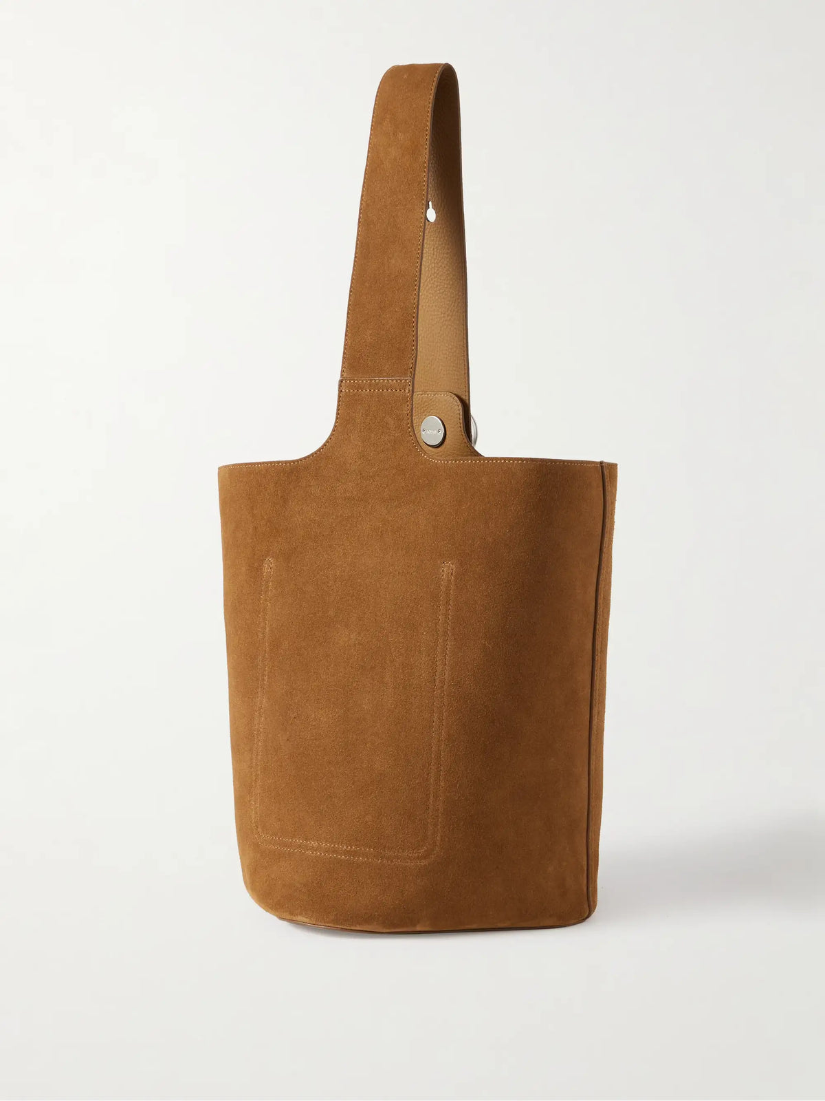 Pebble Embellished Suede Bucket Bag