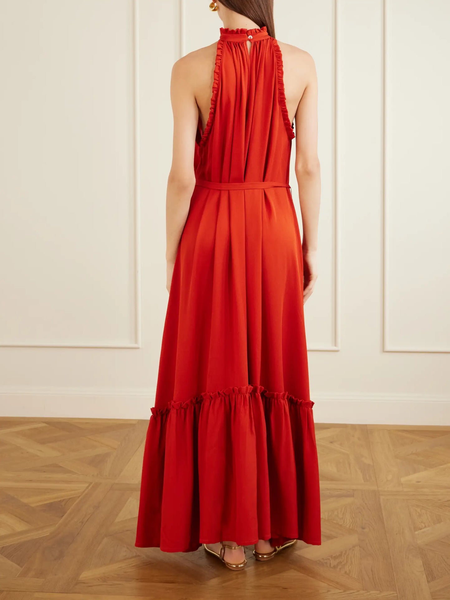 May Silk Crepe Maxi Dress