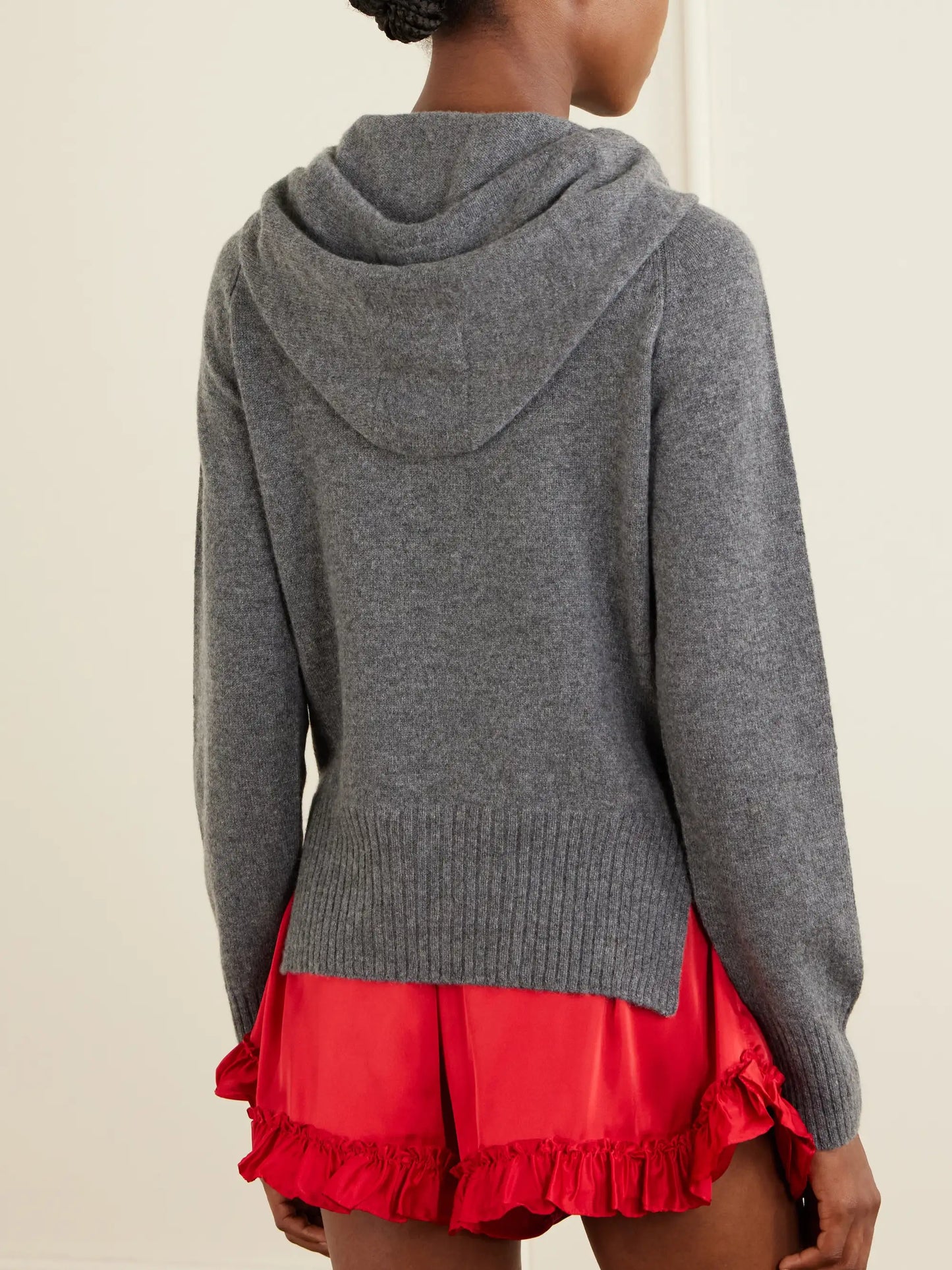 Embellished Knitted Cashmere Hoodie