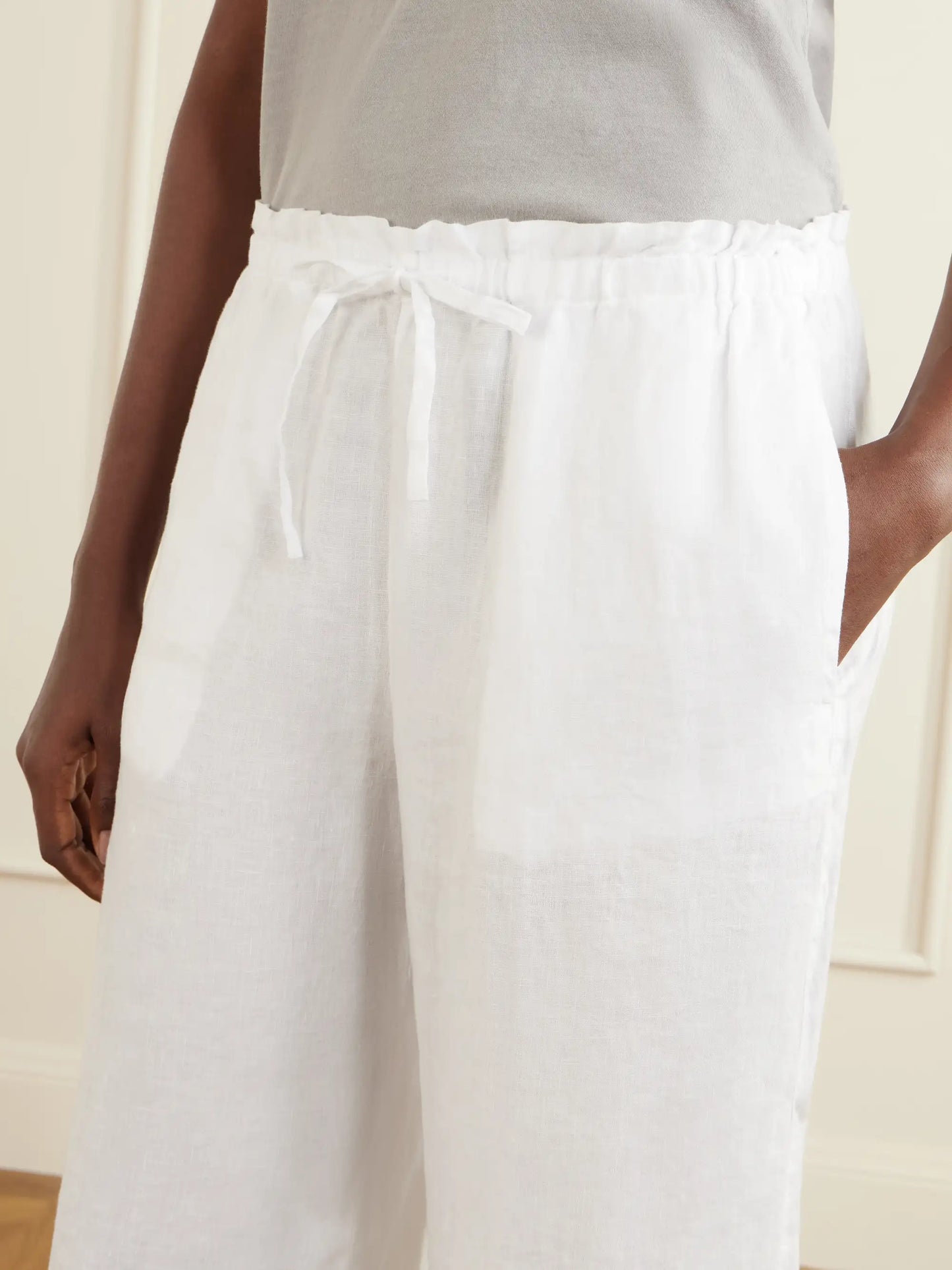 Linen Straight-leg Pants