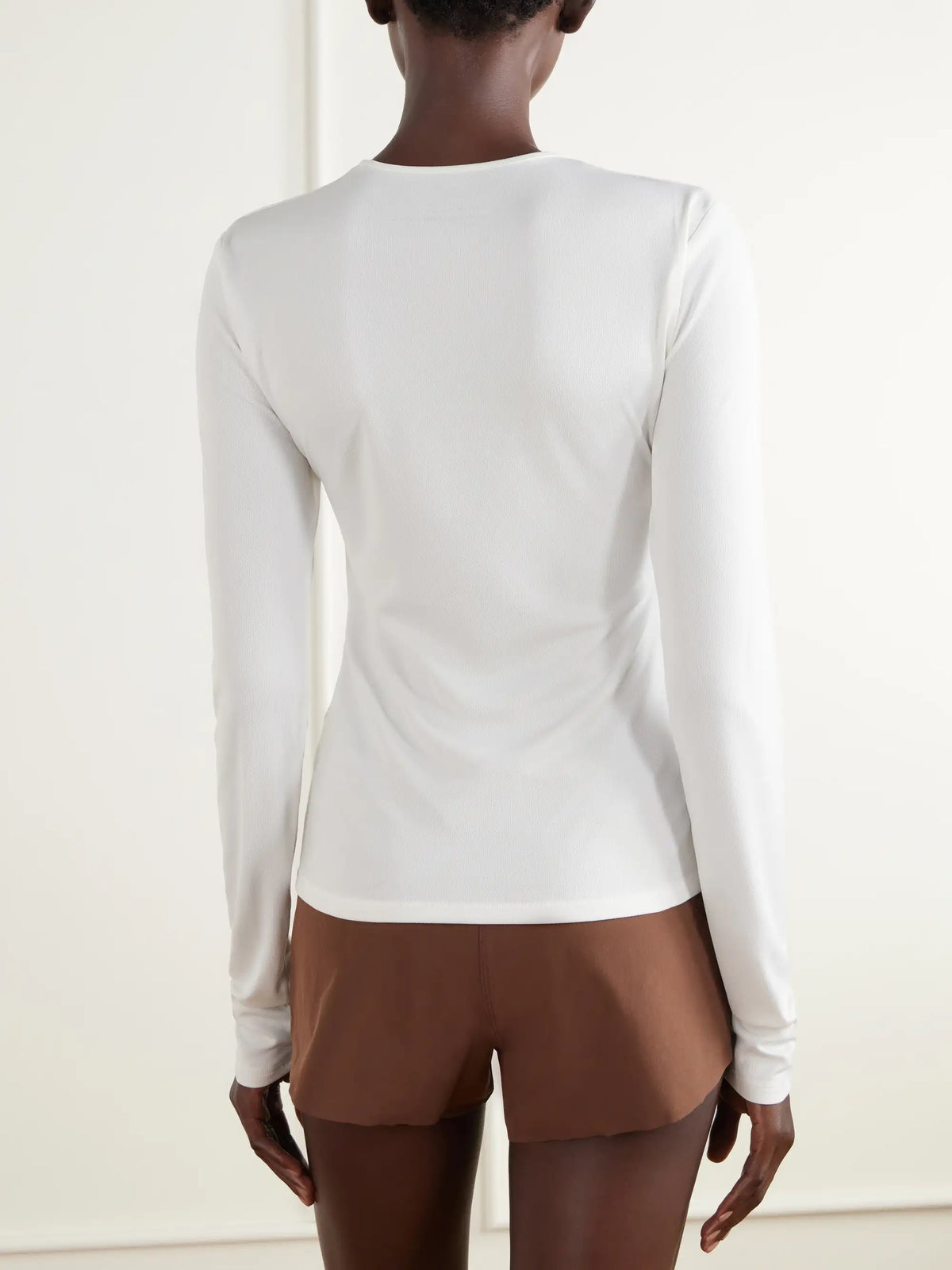 District Vision Logo-appliquéd Paneled Recycled Mesh T-shirt