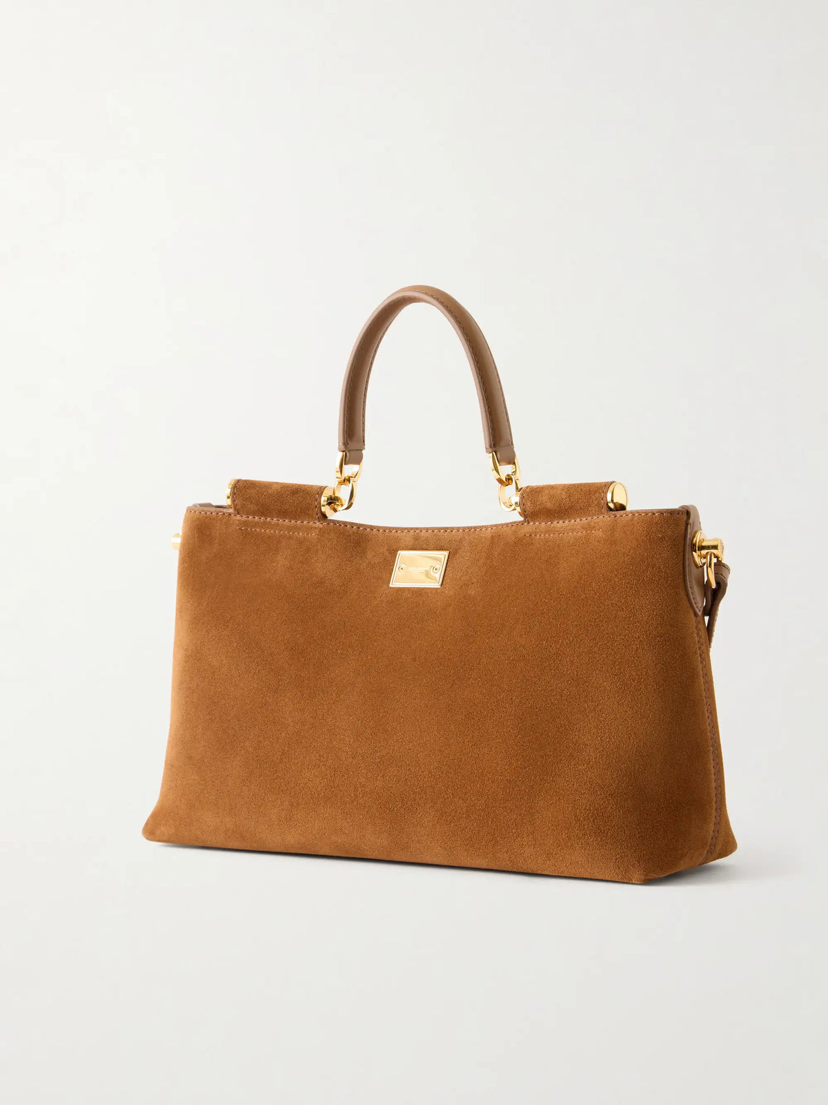 Vittoria Leather-trimmed Suede Tote