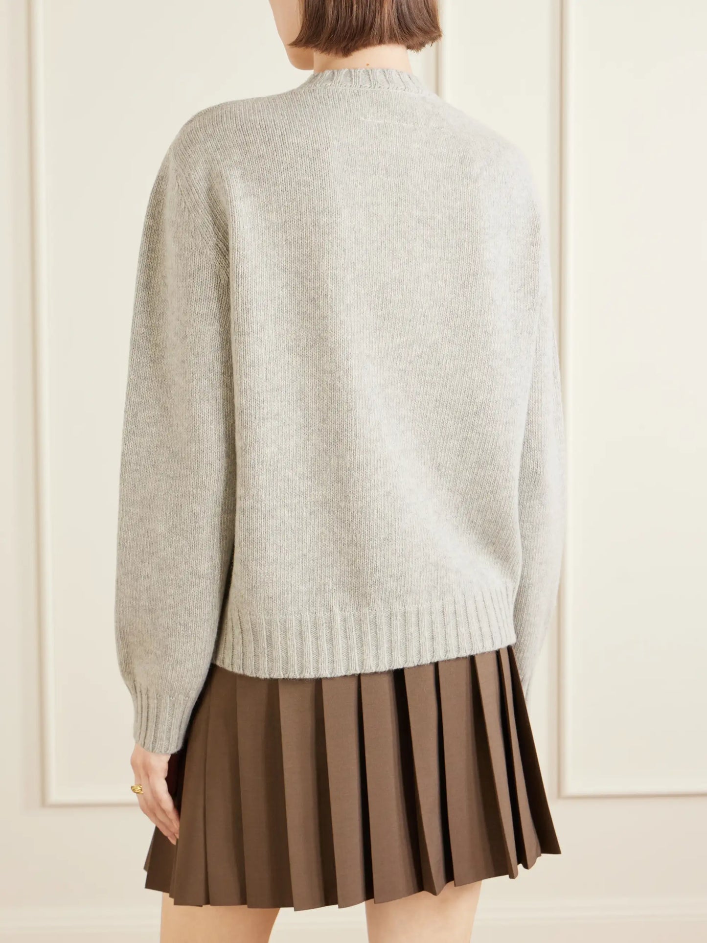 Logo-print Cut-out Wool-blend Sweater