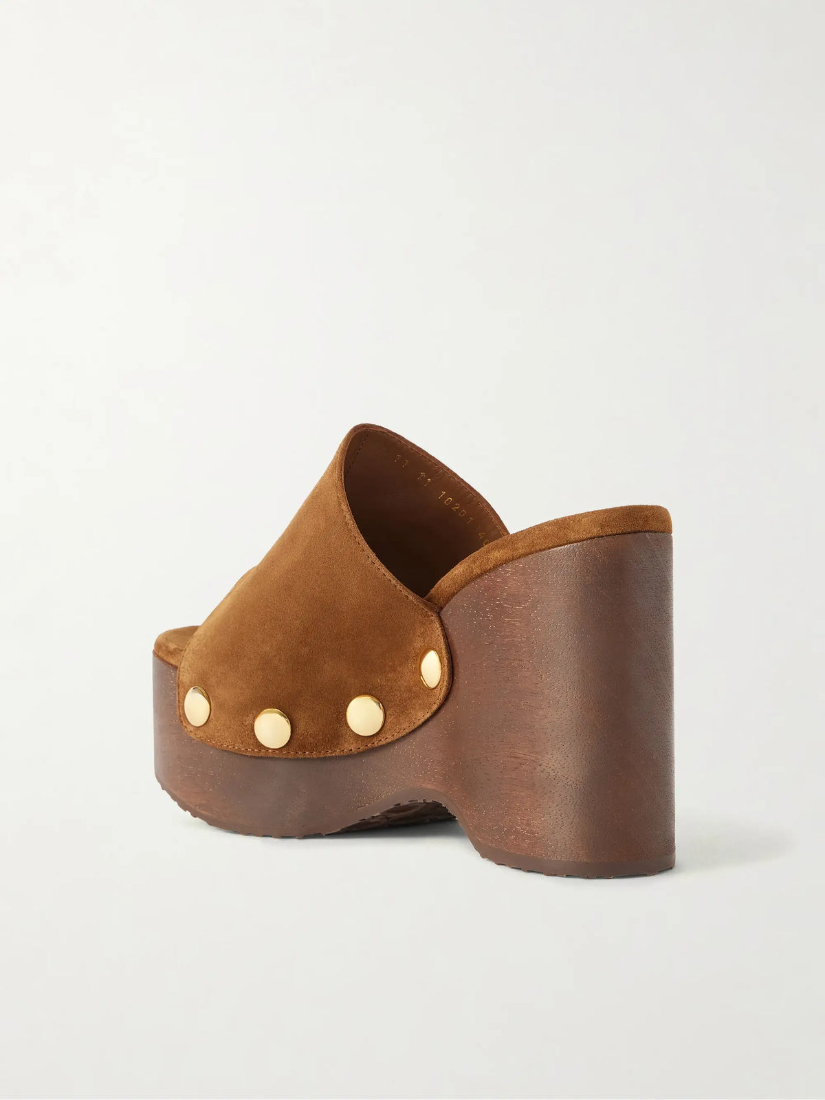 Ardèa 60 Studded Suede Platform Wedge Mules