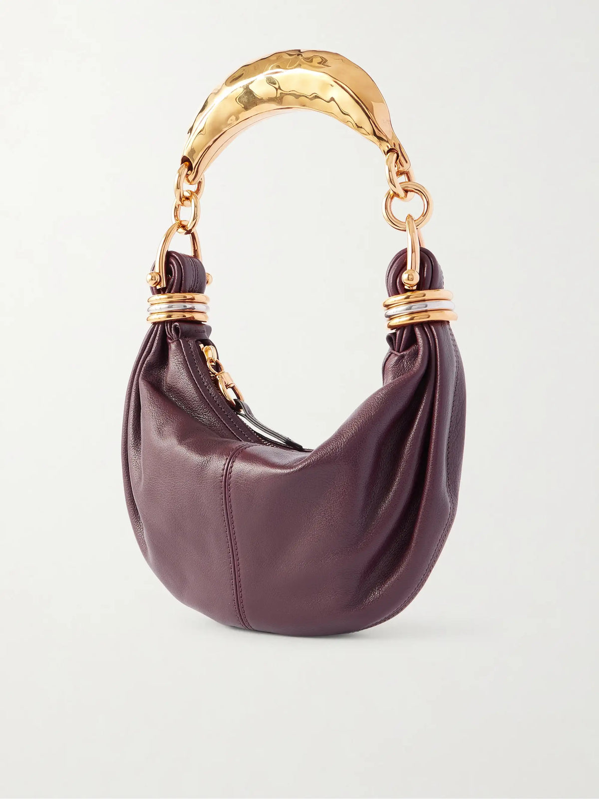 Bracelet Embellished Textured-leather Shoulder Bag