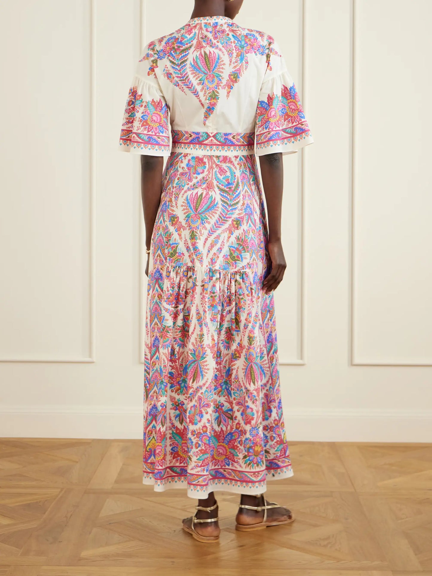 Printed Cotton-poplin Maxi Dress