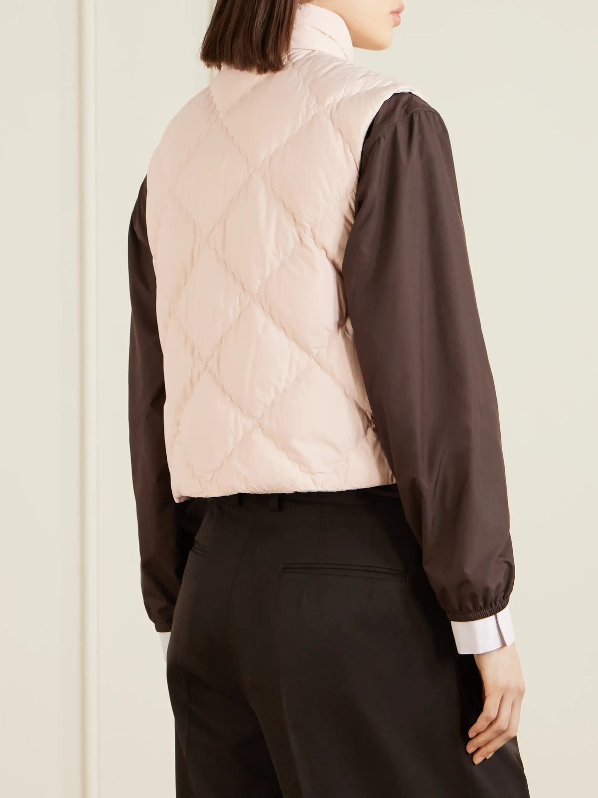 Biois Cropped Appliquéd Padded Quilted Shell Down Vest