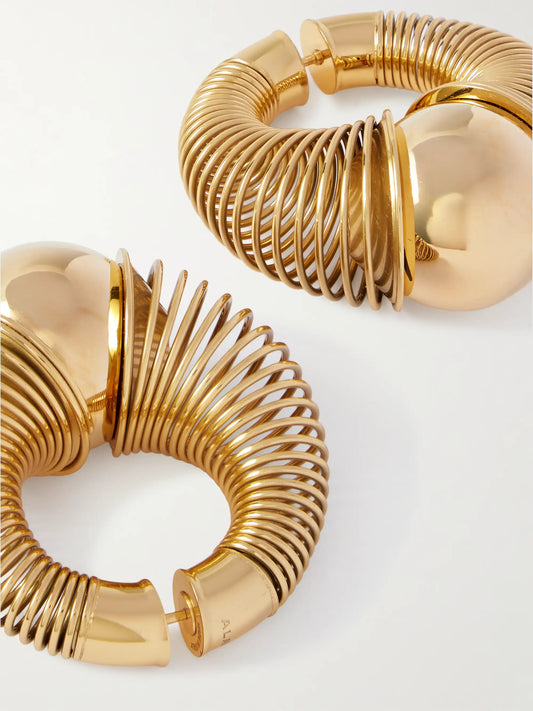 Alaïa Gold-tone Hoop Earrings
