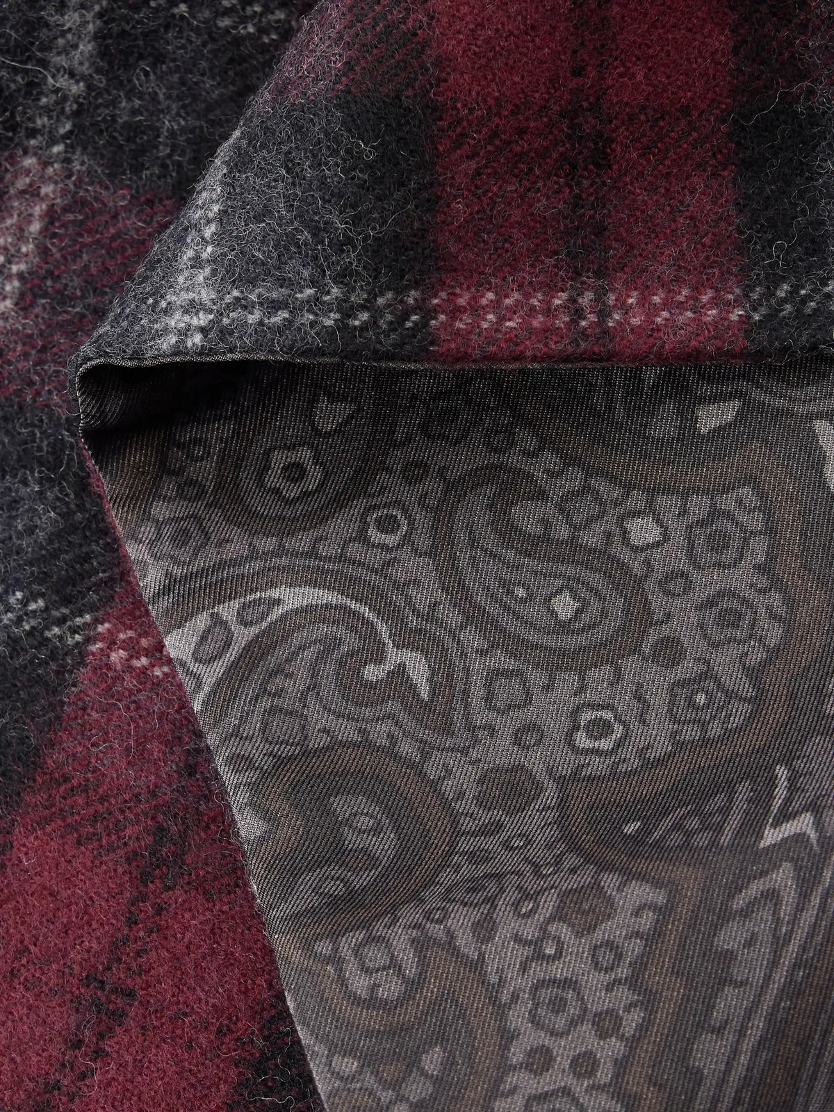 Etro Fringed Checked Wool Scarf