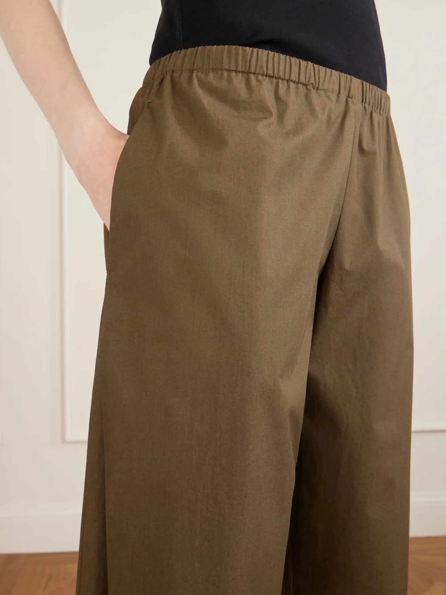 Roma Cotton-poplin Wide-leg Pants