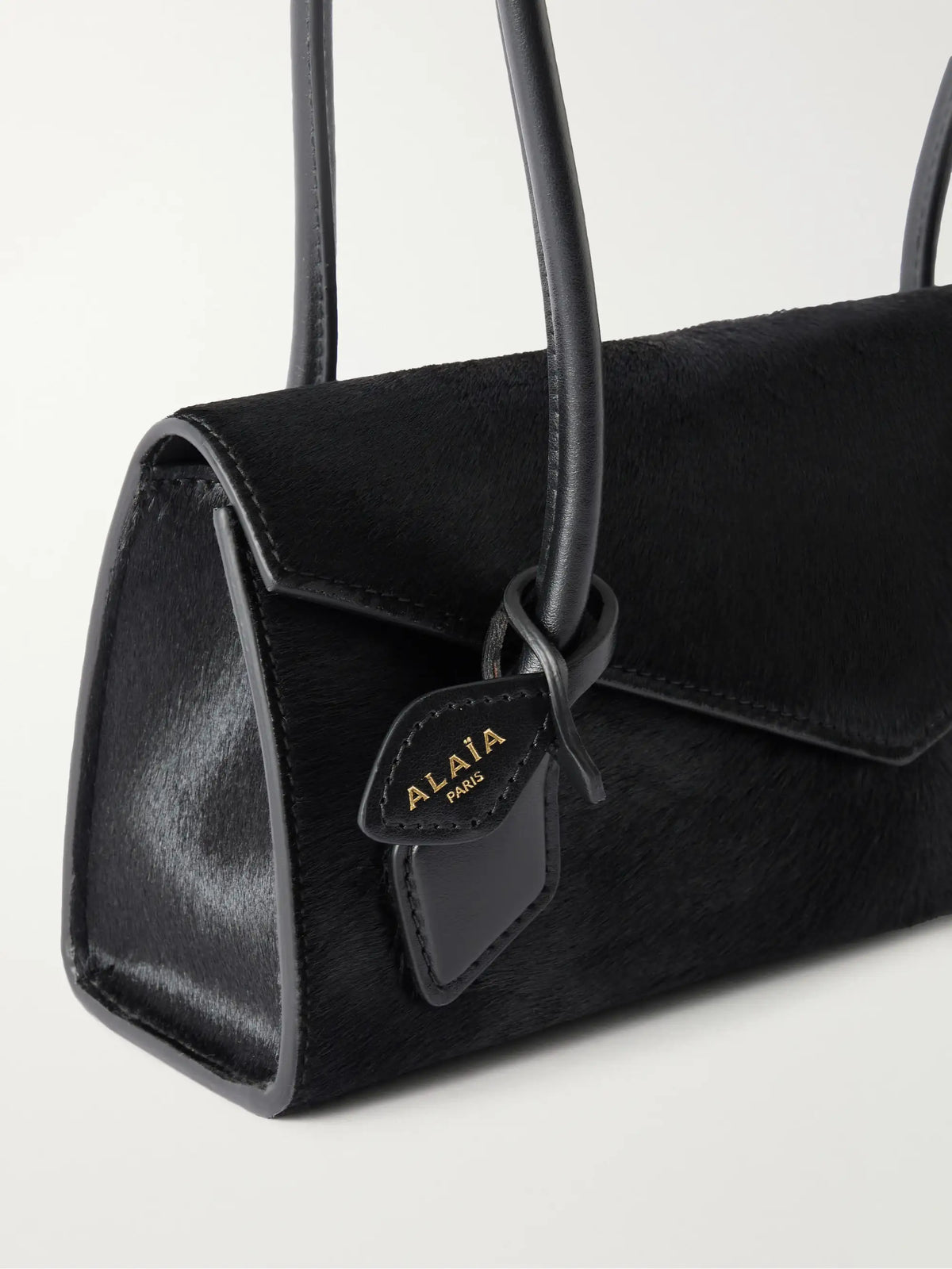 Alaïa Le Teckel Flap Small Leather-trimmed Calf Hair Shoulder Bag