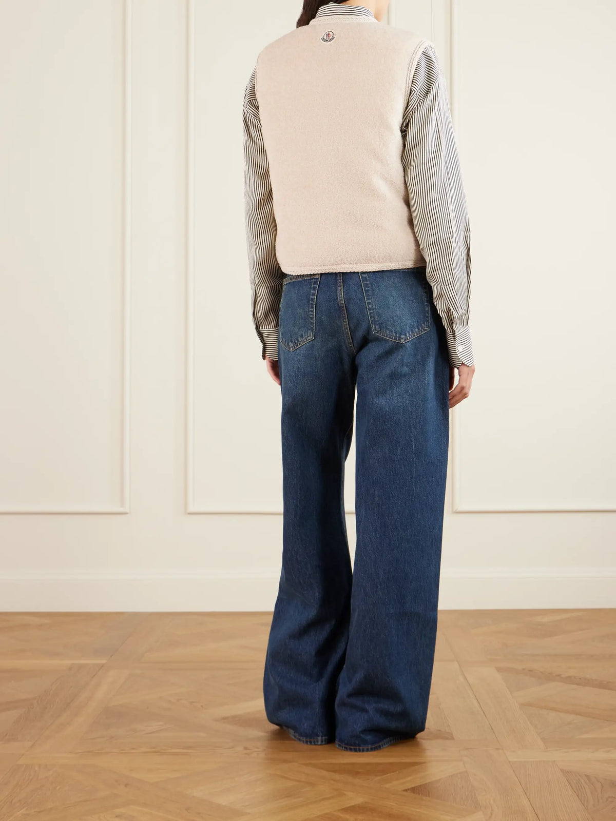 Mimosas Shell-trimmed Fleece Down Vest