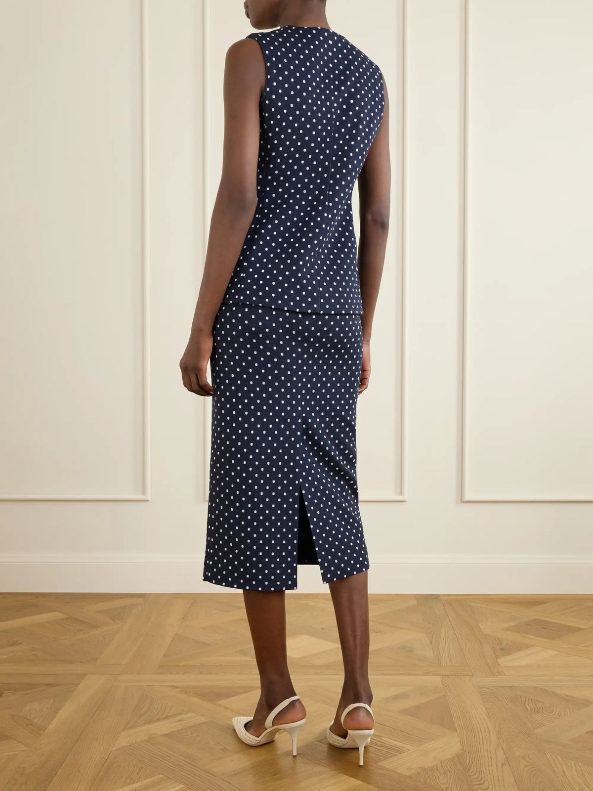 Max Mara Polka-dot Woven Waistcoat