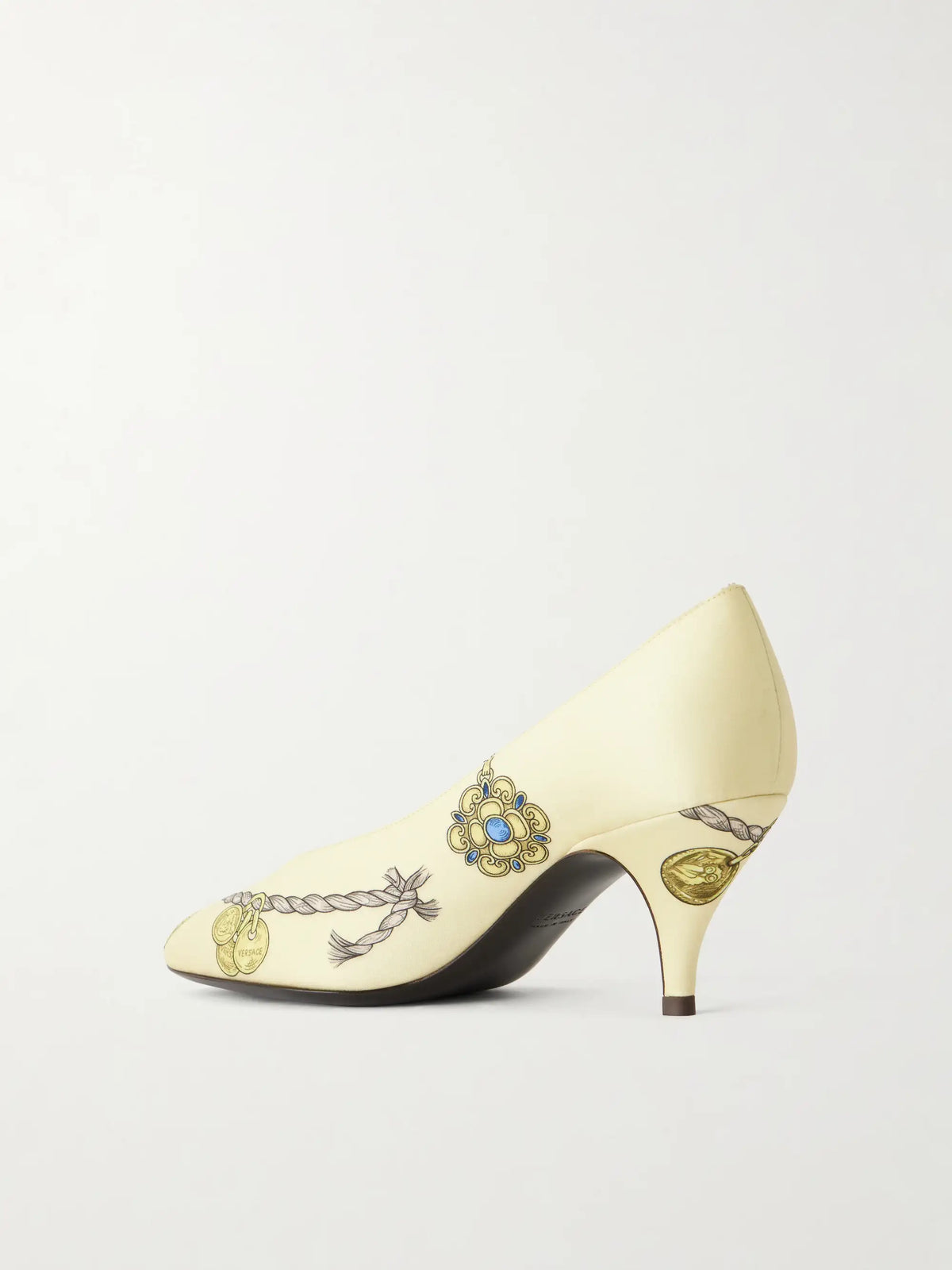Tina Printed Satin Pumps