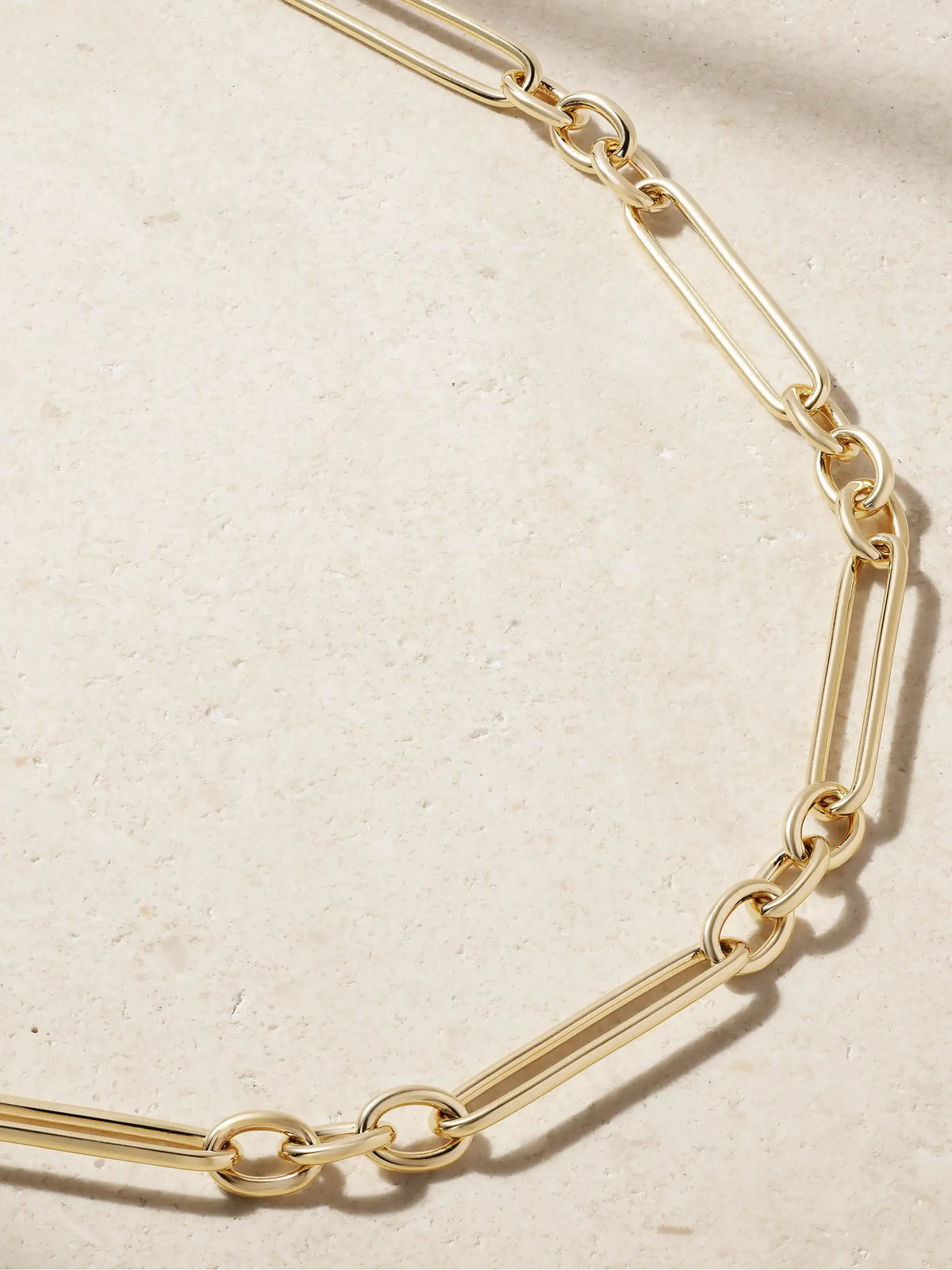 Trombone Link 14-karat Gold Necklace