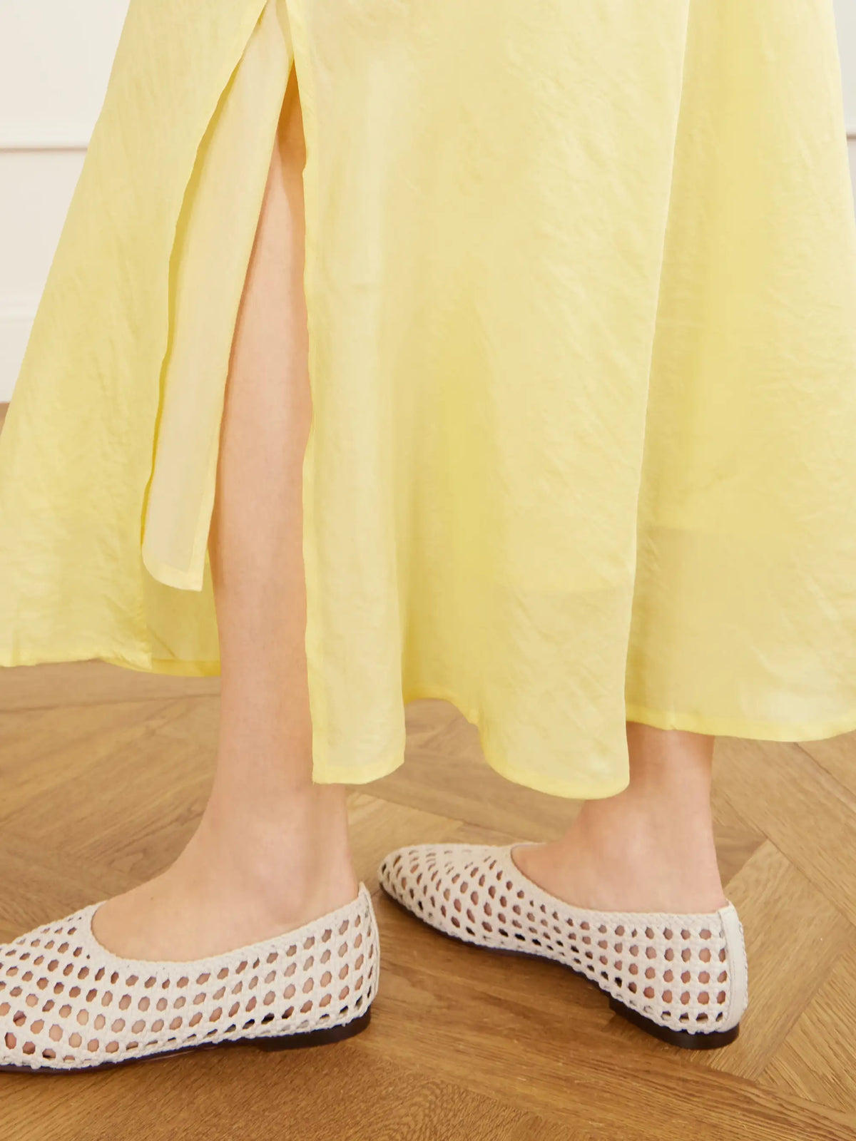 ALIX OF BOHEMIA Lyra Sunlight Silk Midi Skirt