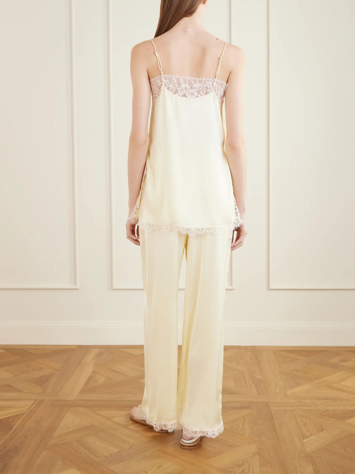 Faithfull Adnina Lace-trimmed Recycled-satin Top