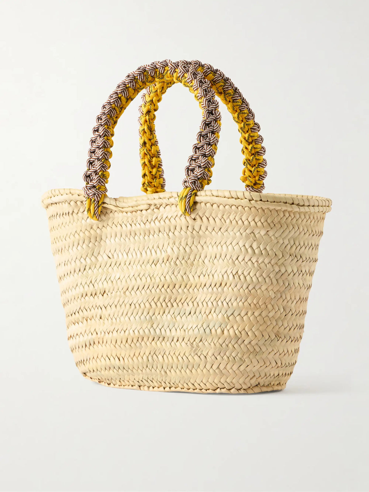 Mona Logo-appliquéd Woven Raffia-effect Bucket Bag