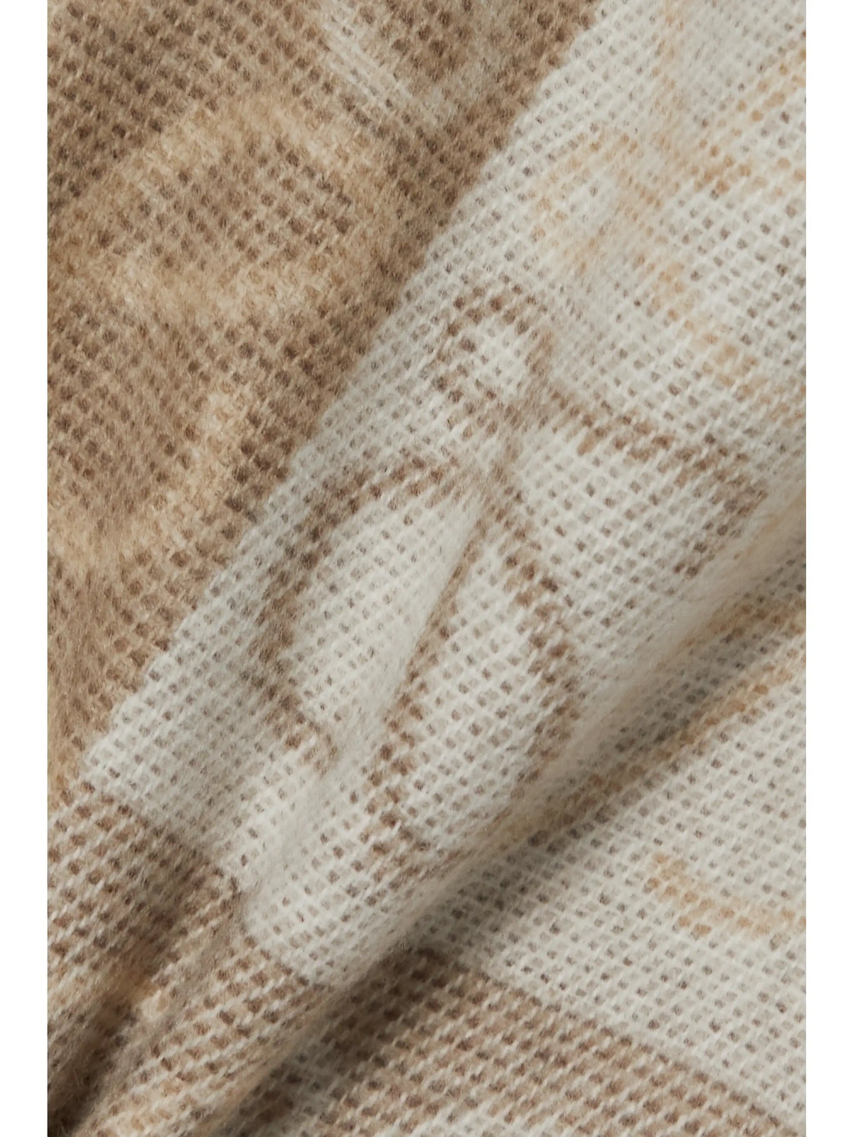Fringed Intarsia Wool And Cashmere-blend Scarf