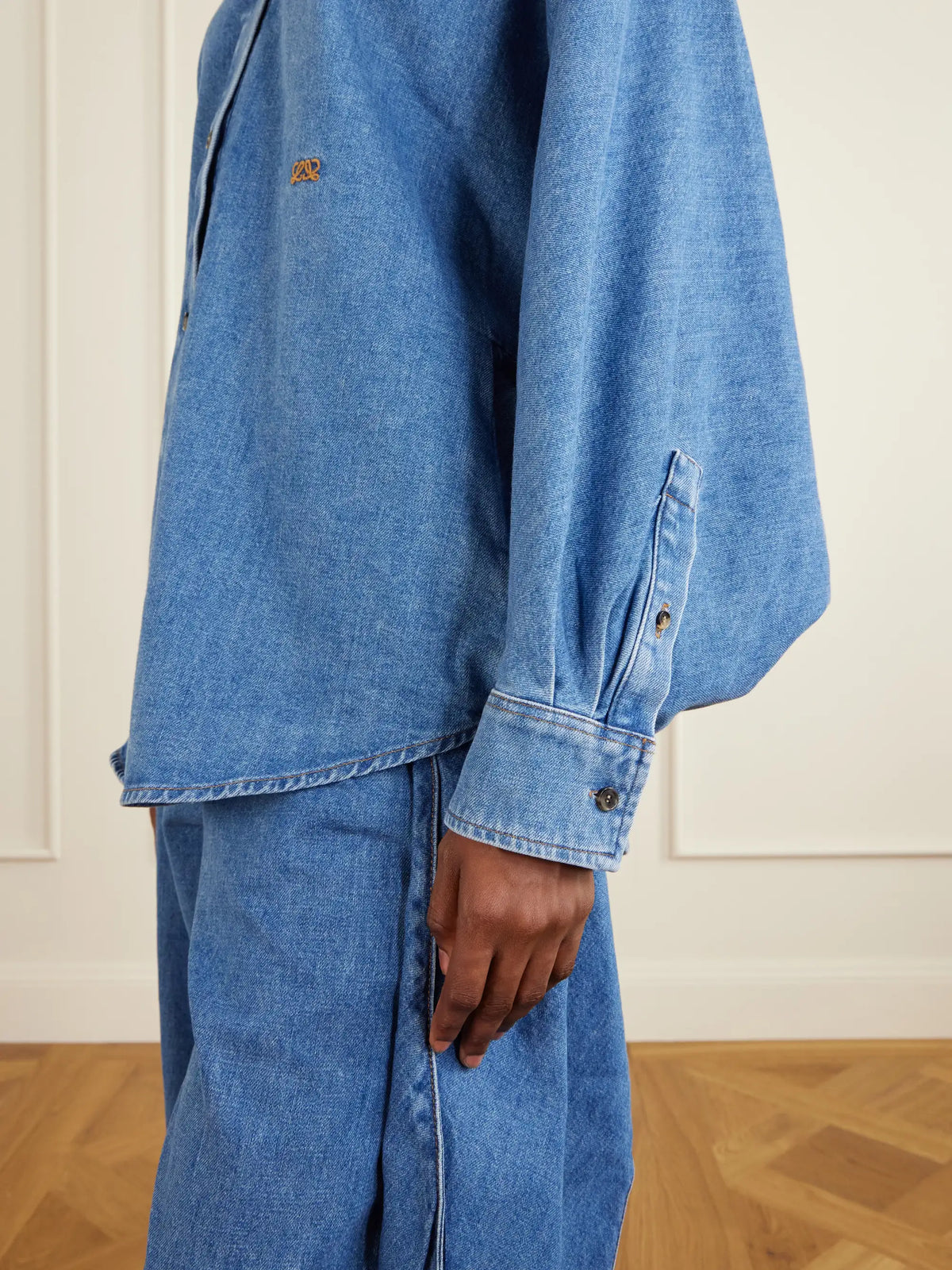 LOEWE Anagram-embroidered Denim Shirt