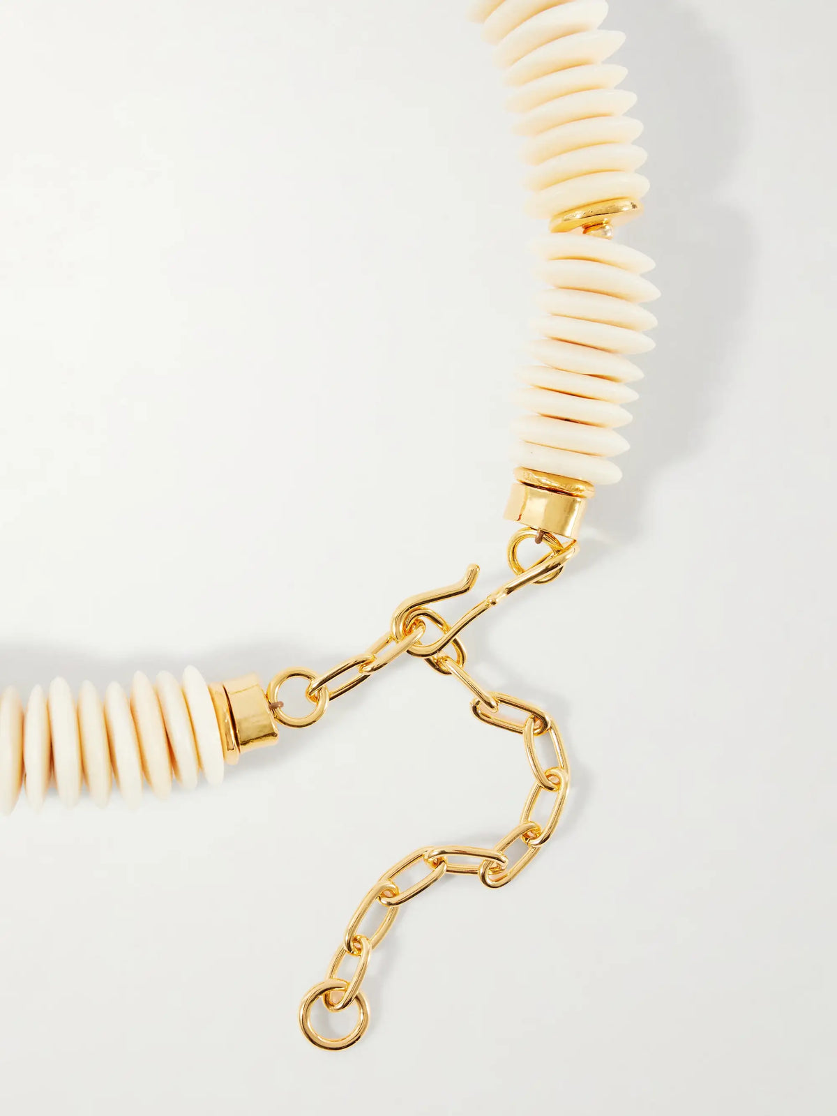 Marisol Gold-plated Bone, Glass And Chrysoprase Beaded Necklace
