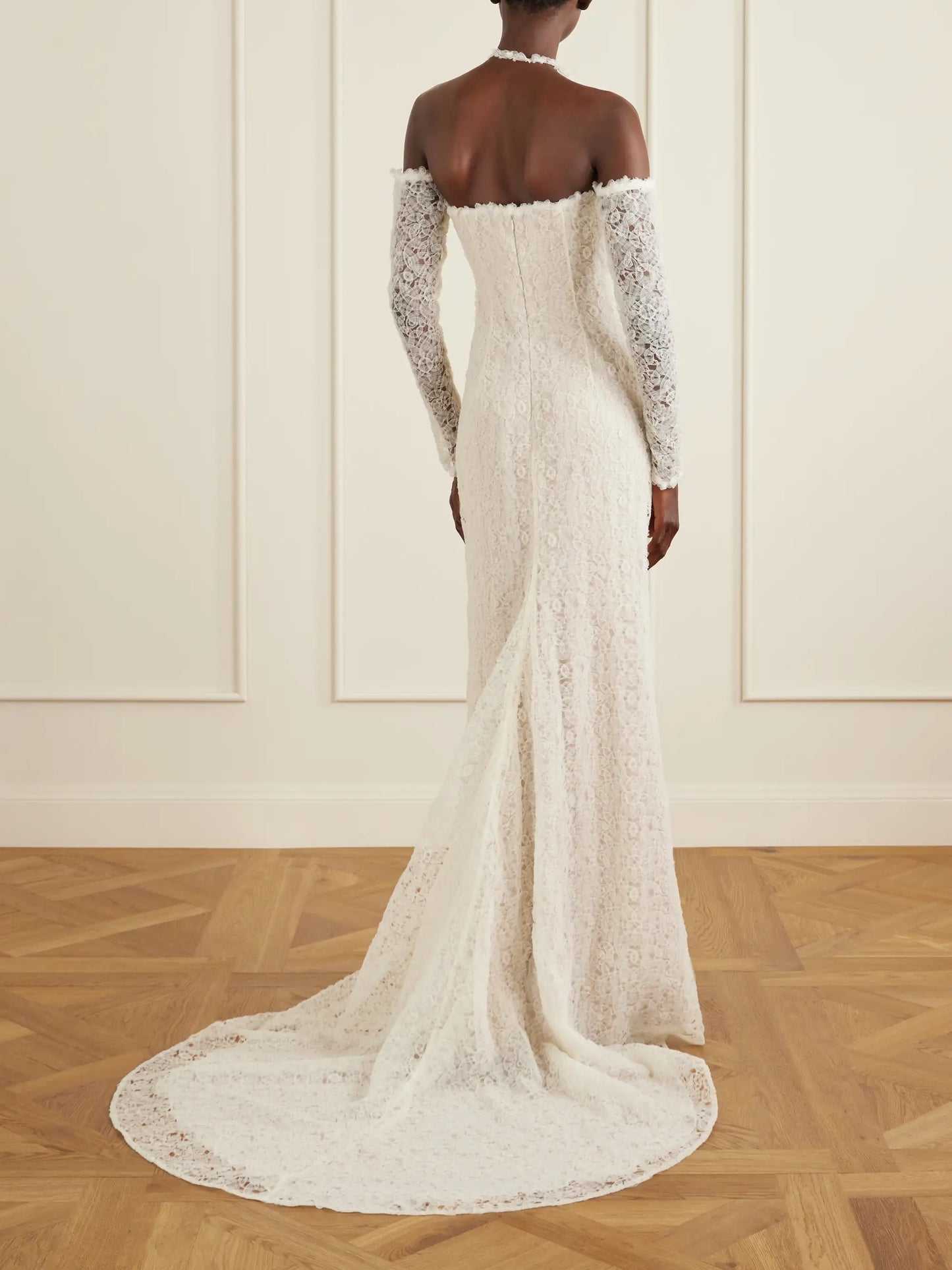 Evie Embroidered Tulle And Organza Gown