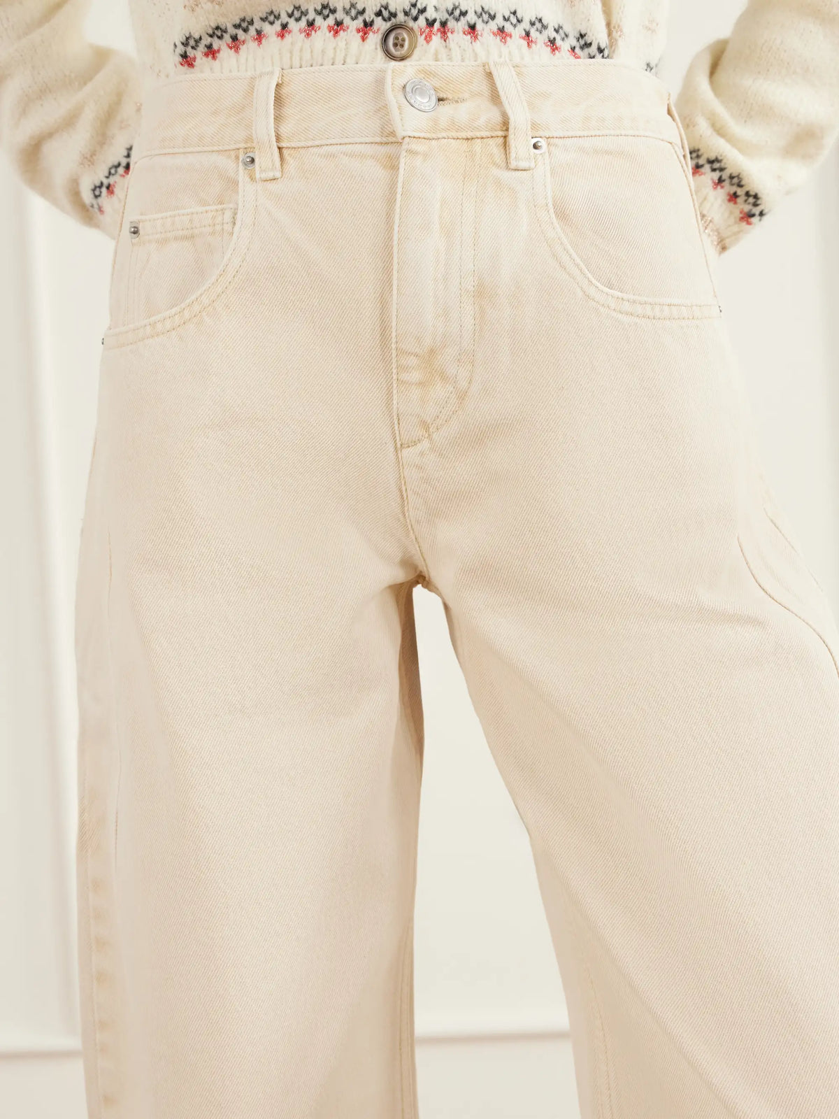 ISABEL MARANT Oriane Mid-rise Barrel-leg Jeans