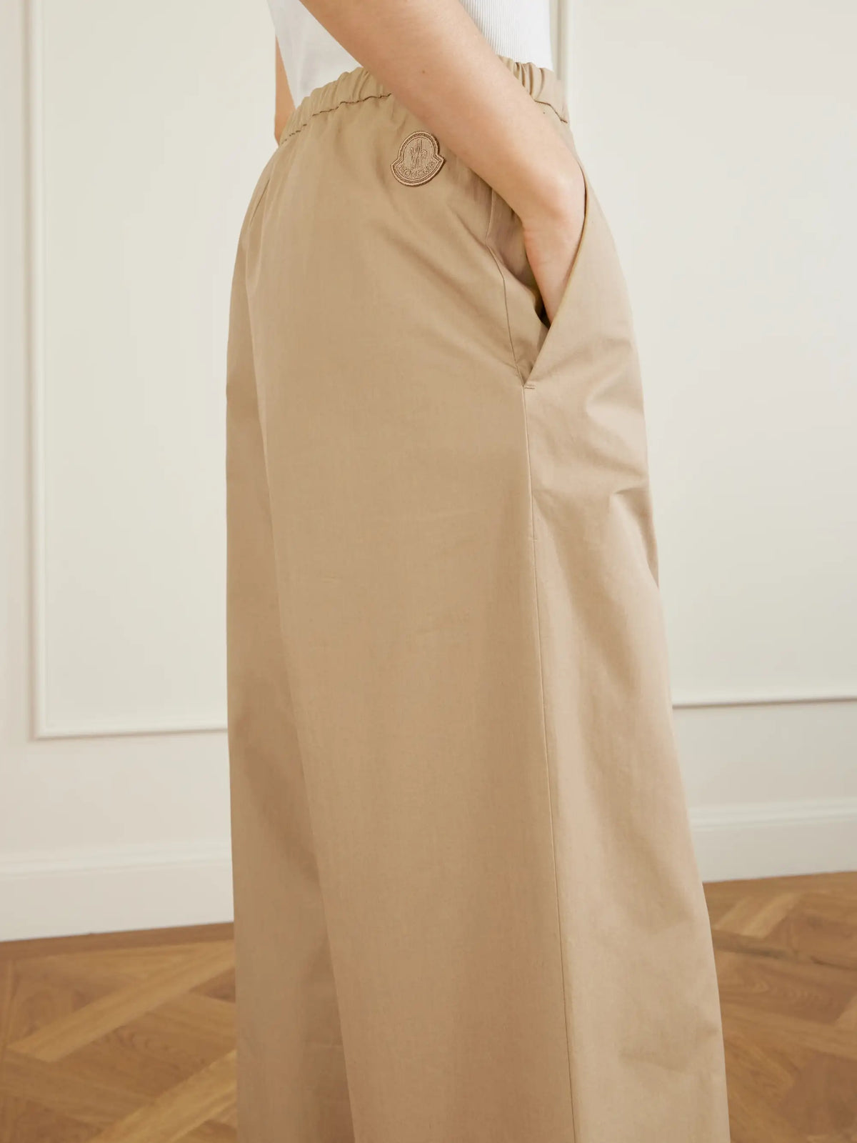 Moncler Cotton-poplin Wide-leg Pants